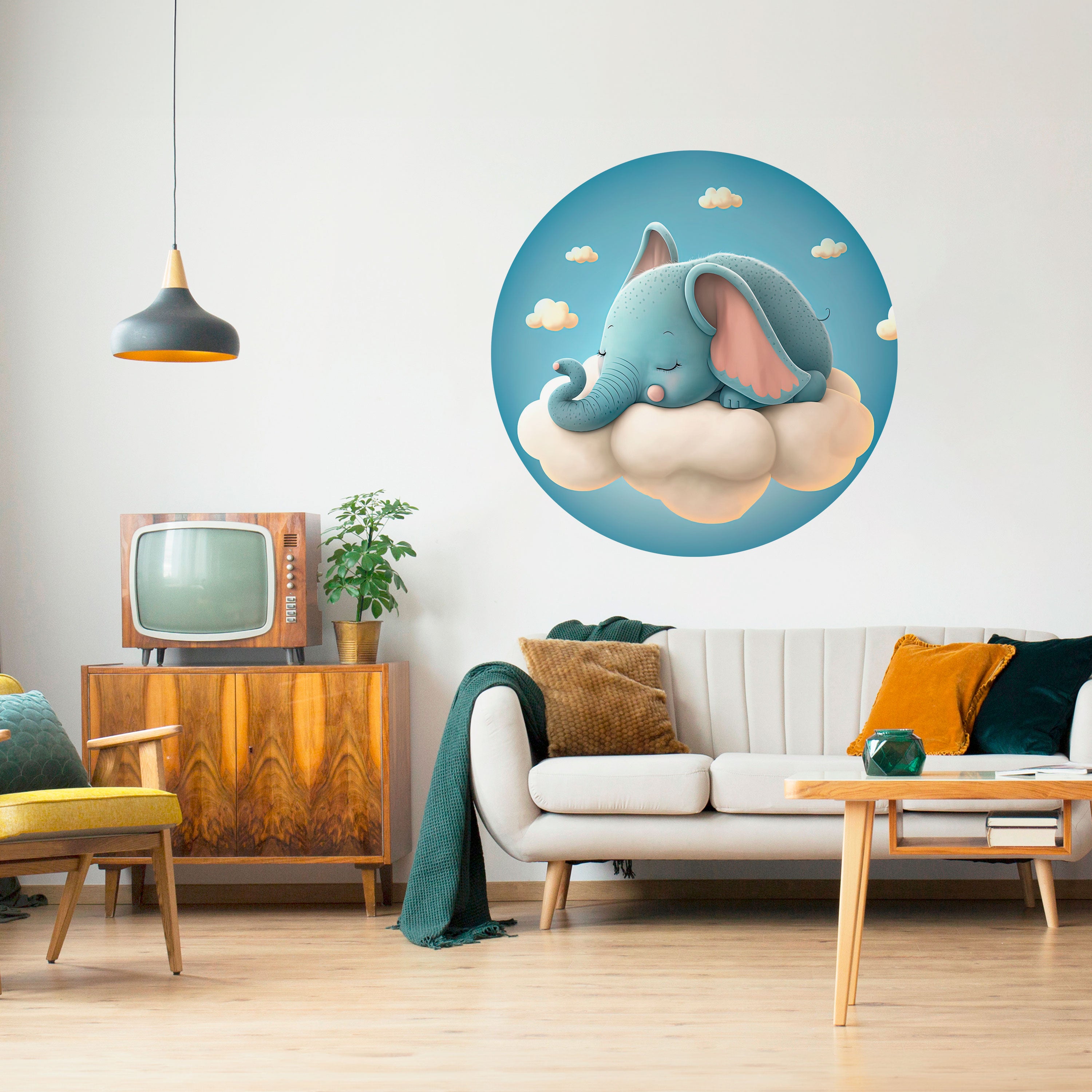 ELEPHANT DREAMS Naklejka okrągła