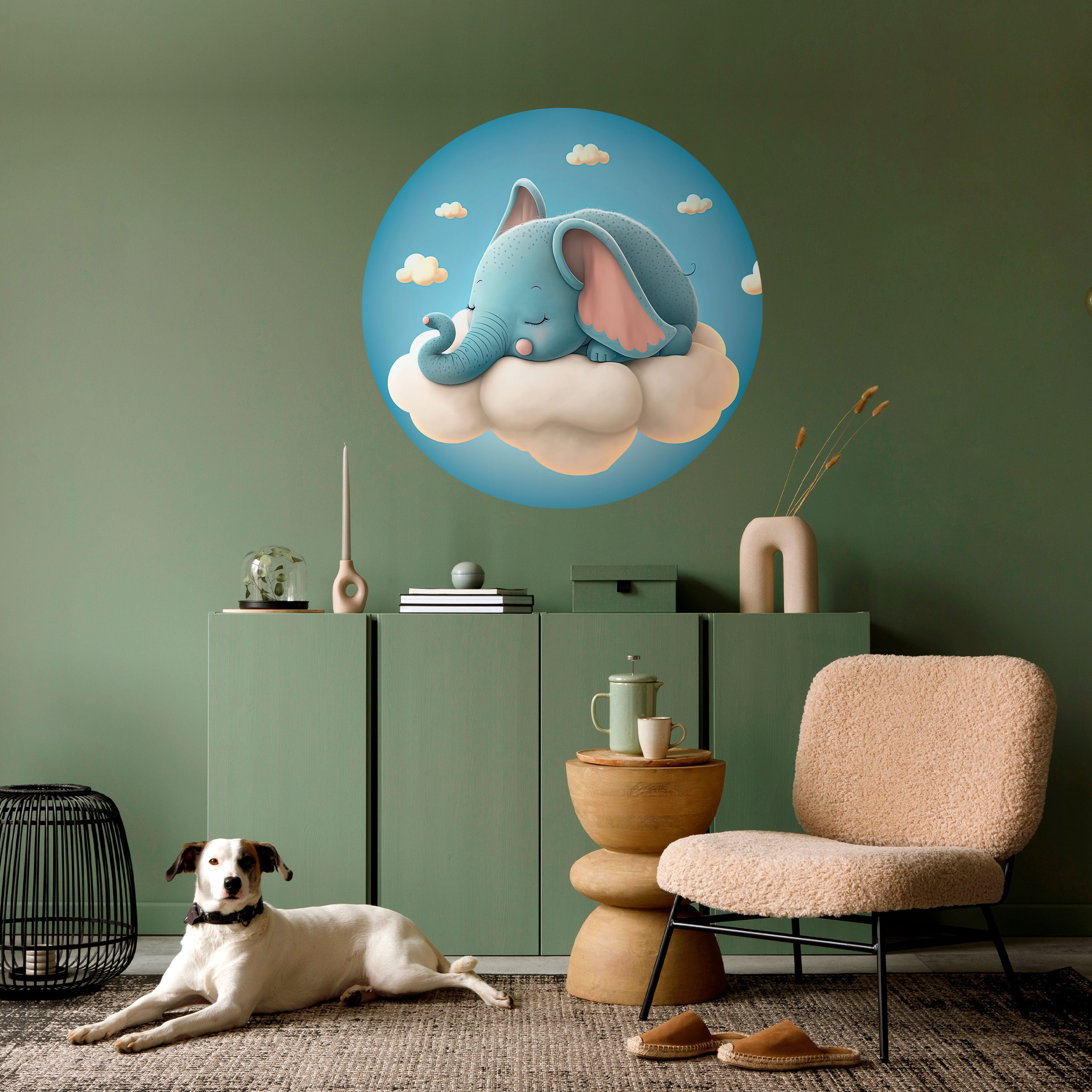 ELEPHANT DREAMS Naklejka okrągła