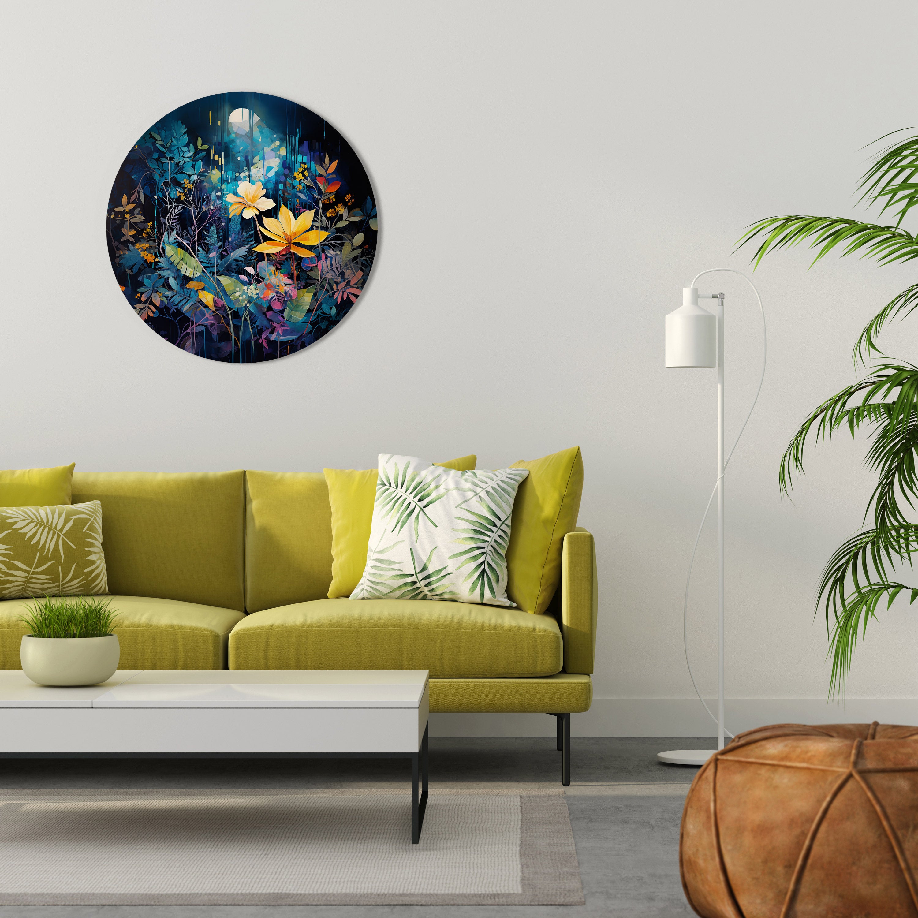 LUNAR FLOWERS Obraz okrągły