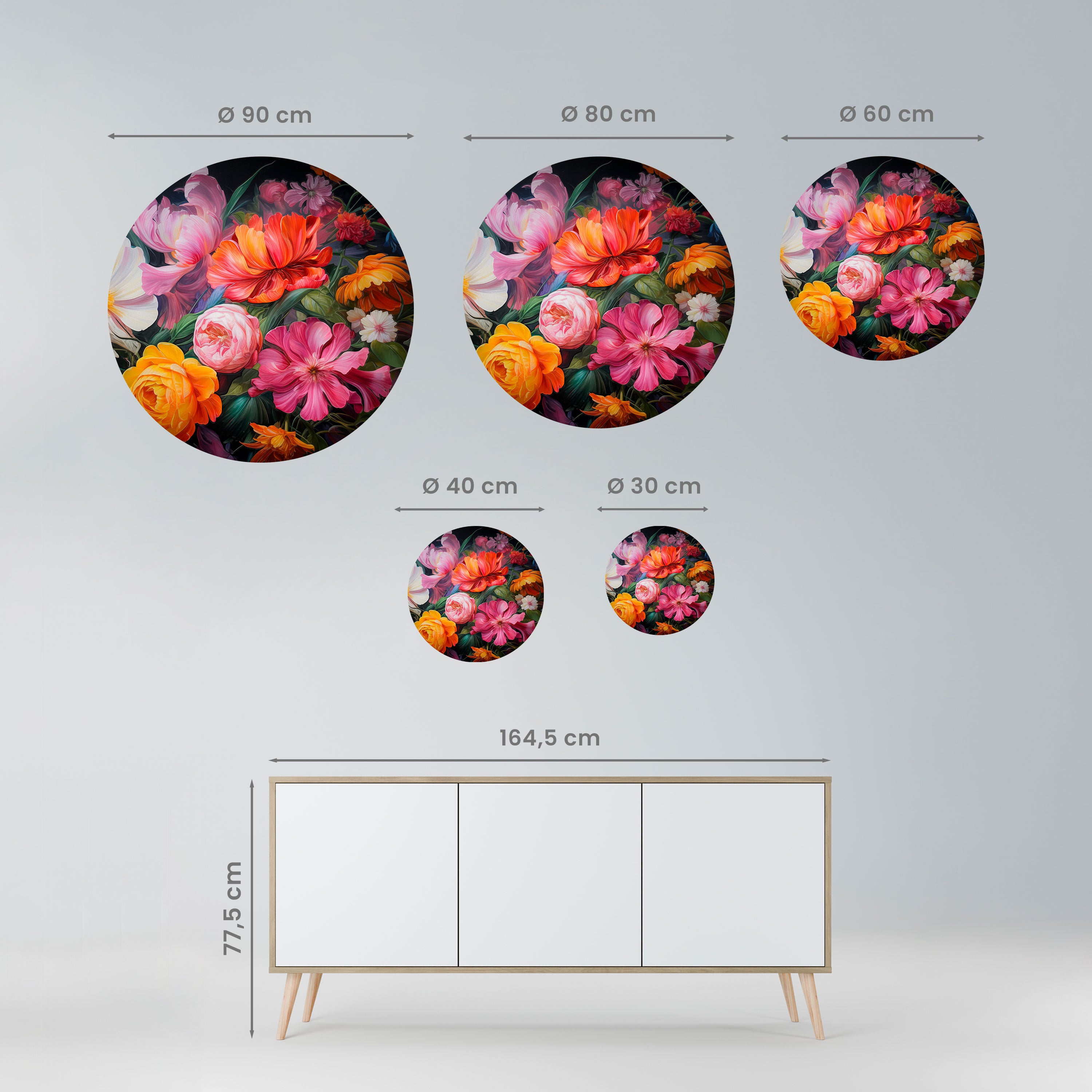 EPHEMERAL BOUQUET Naklejka okrągła