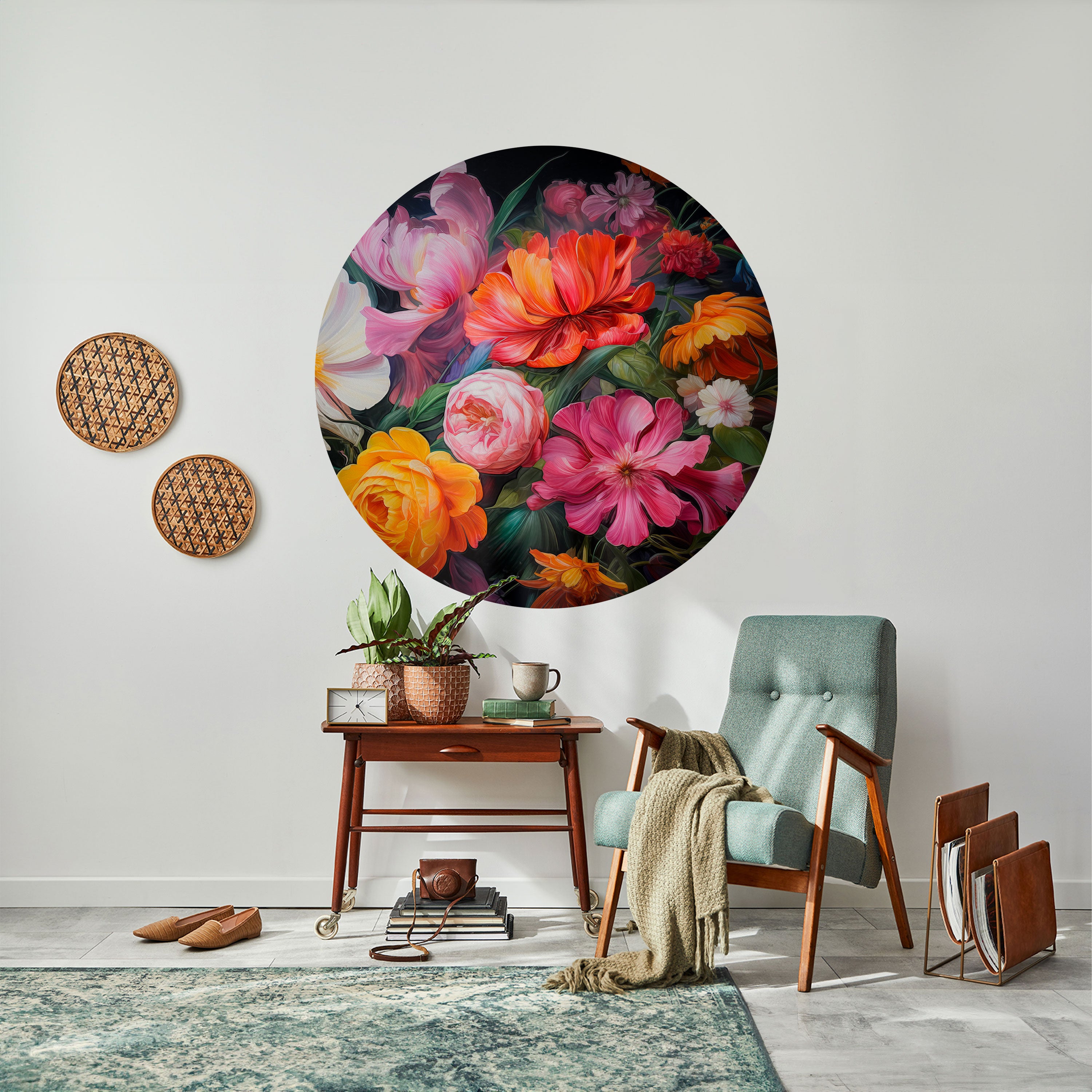 EPHEMERAL BOUQUET Naklejka okrągła