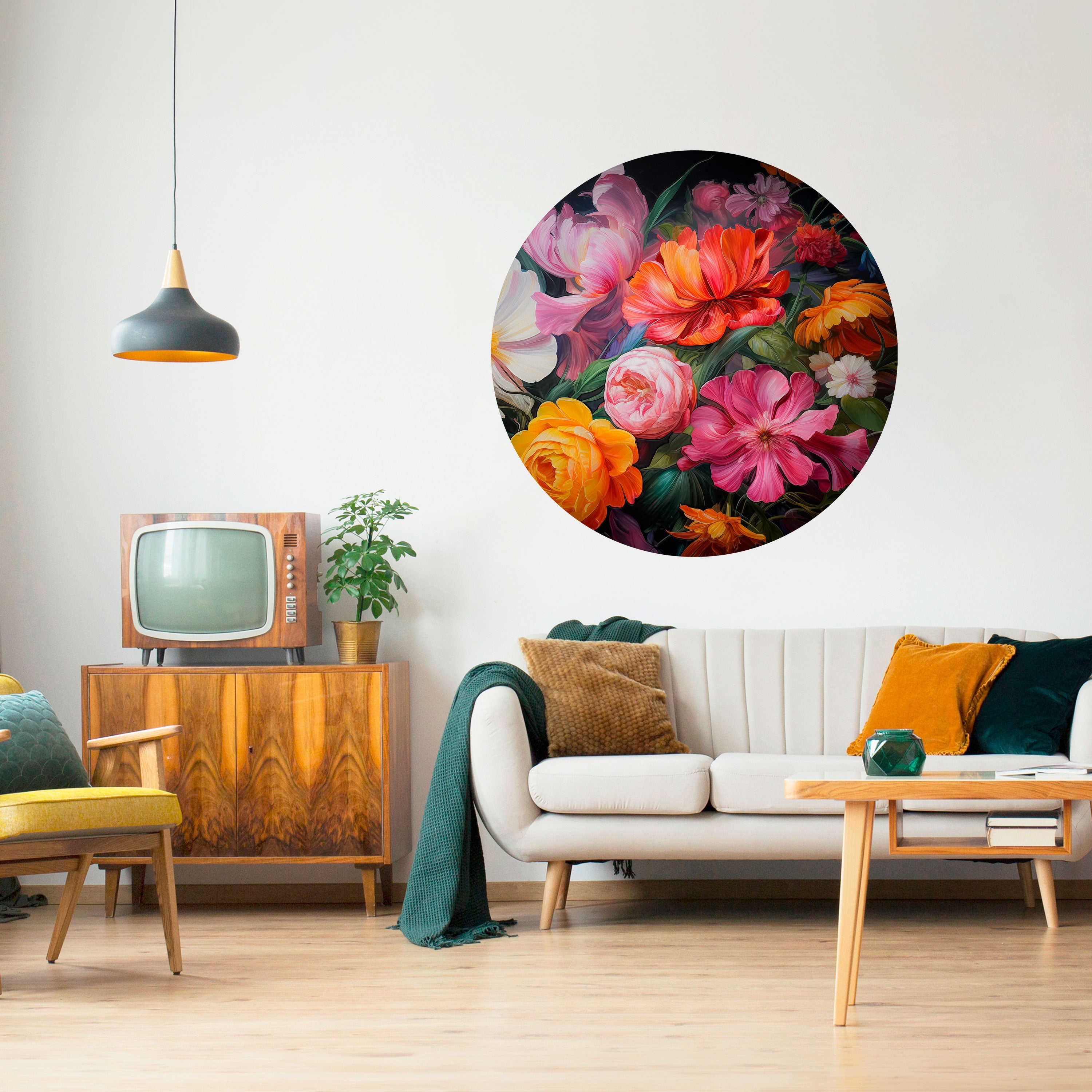 EPHEMERAL BOUQUET Naklejka okrągła