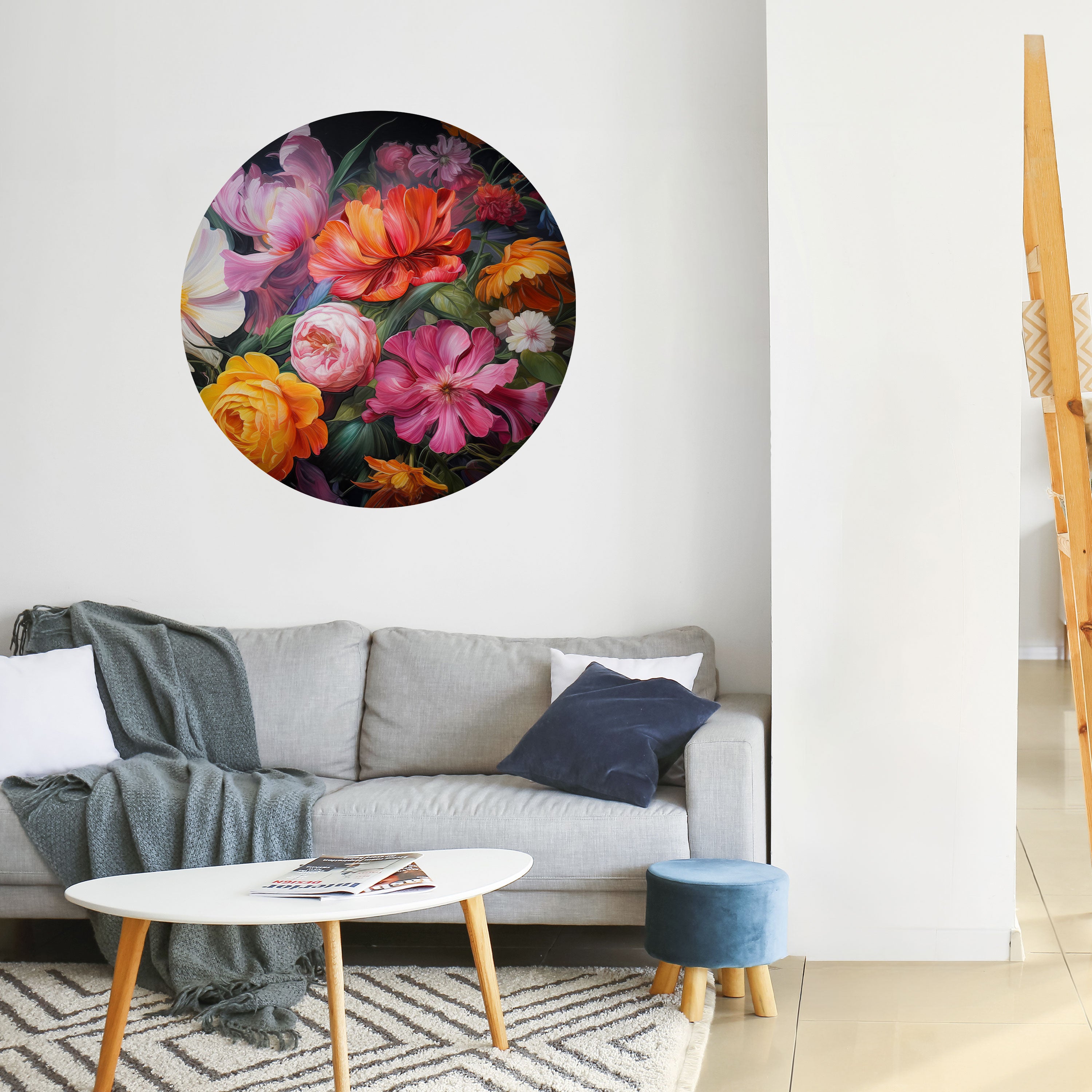 EPHEMERAL BOUQUET Naklejka okrągła