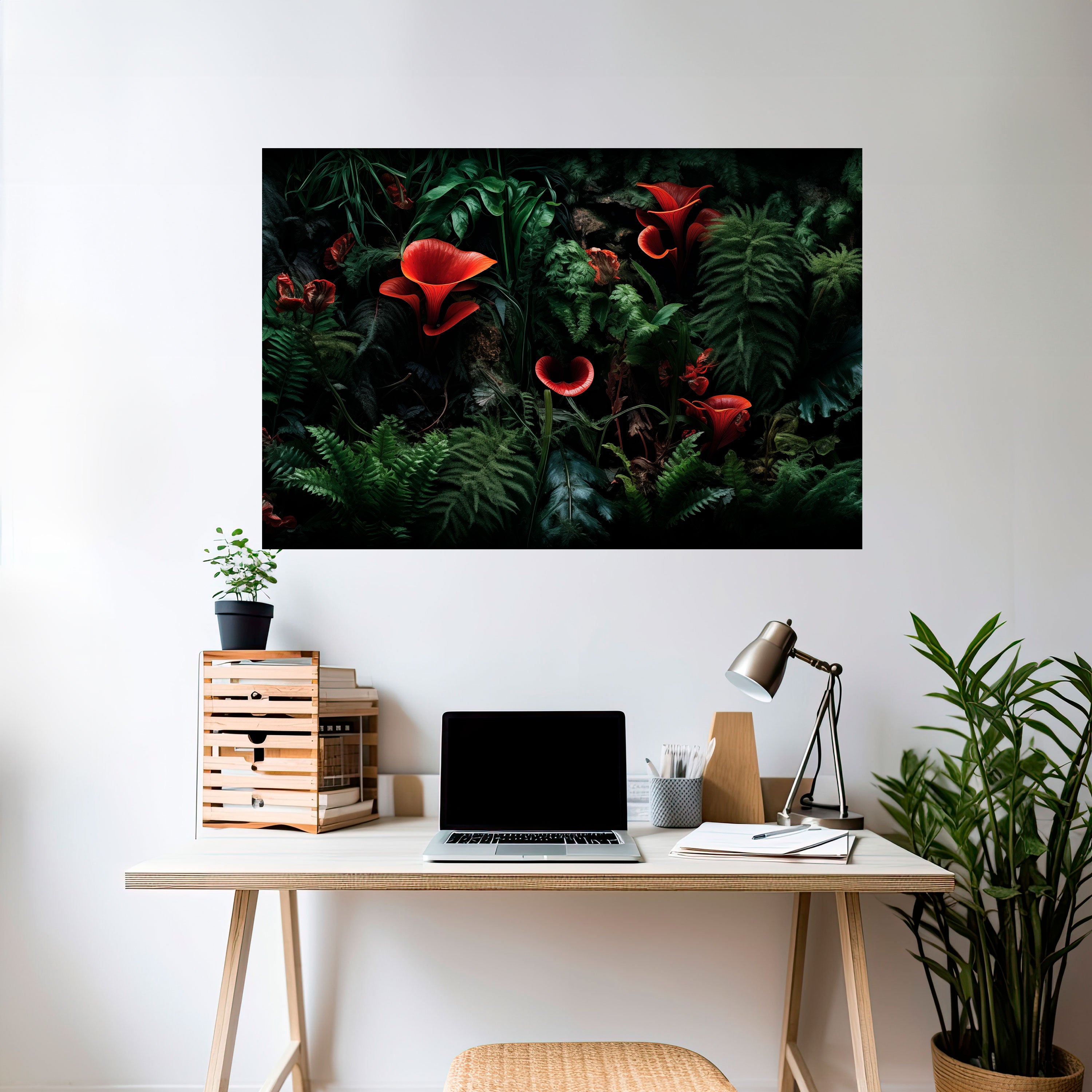 CRIMSON FERNS Naklejka/Plakat poziomy