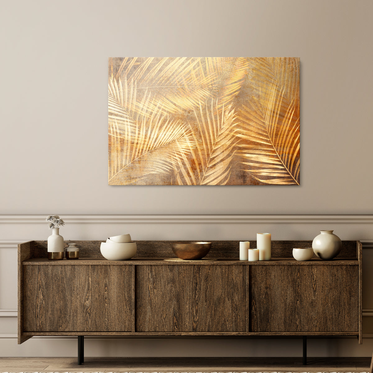 GOLDEN PALM DREAMSCAPE Poziomy obraz na płótnie