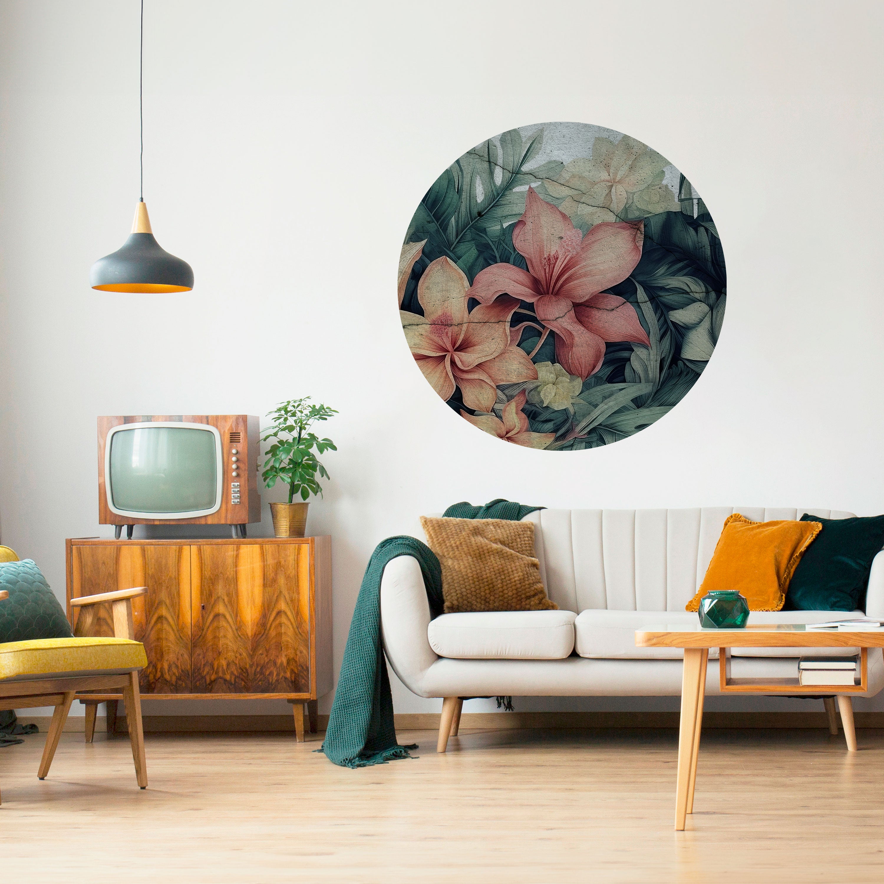 HEAVENLY BLOOM Naklejka okrągła