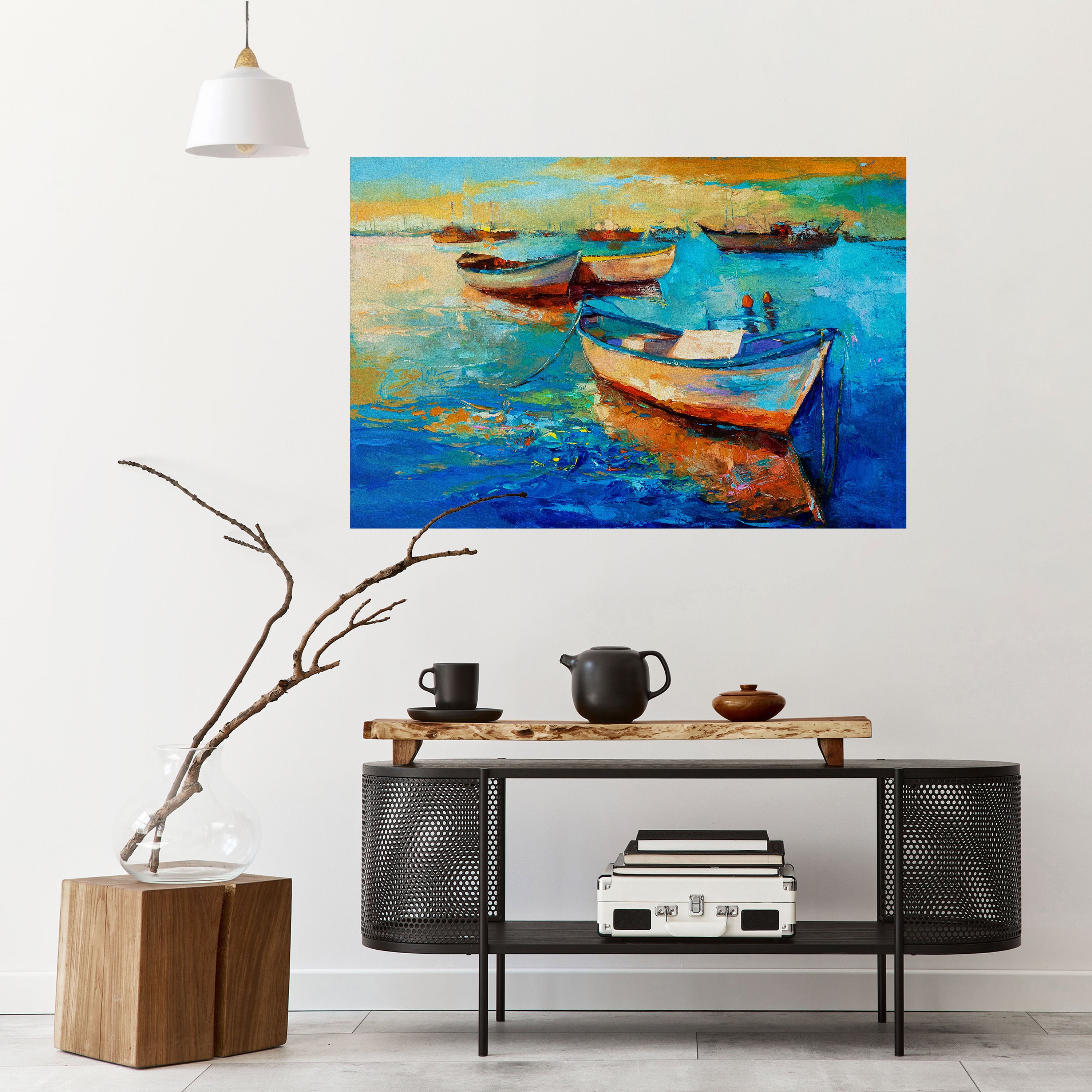 SERENE BOAT ESCAPADE Naklejka/Plakat poziomy
