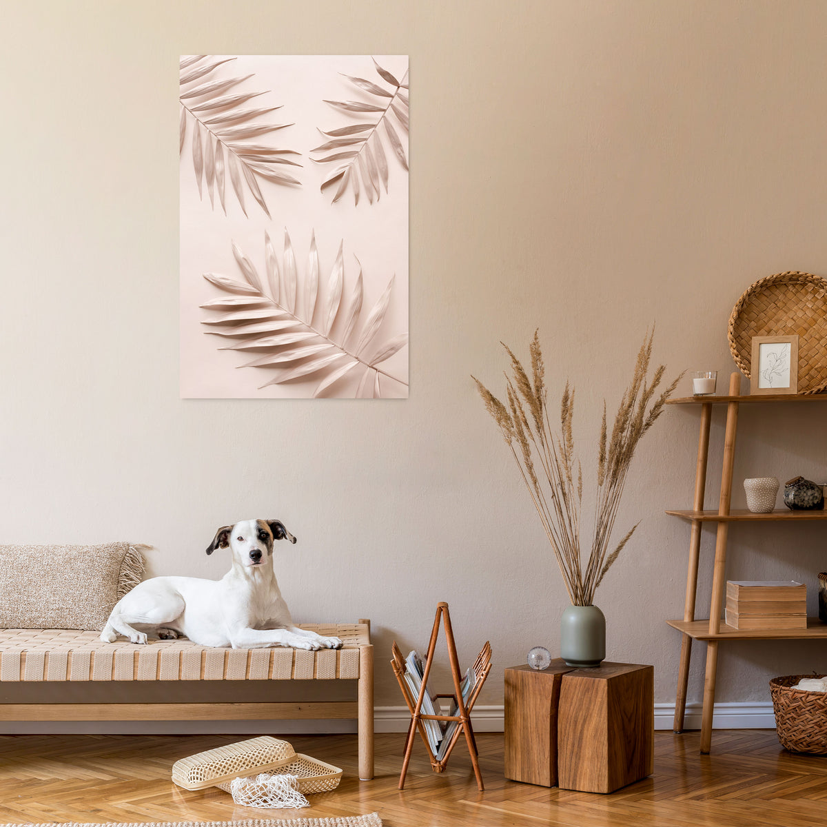 PINK PALM DREAMS Pionowy obraz na płótnie