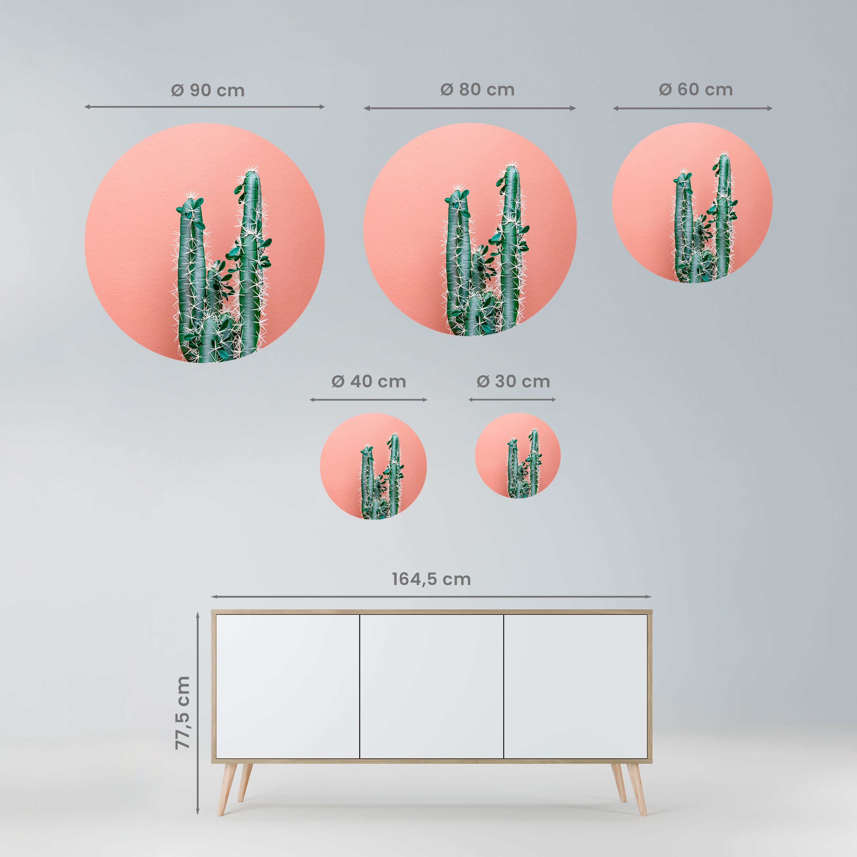 LORD CACTUS Naklejka okrągła