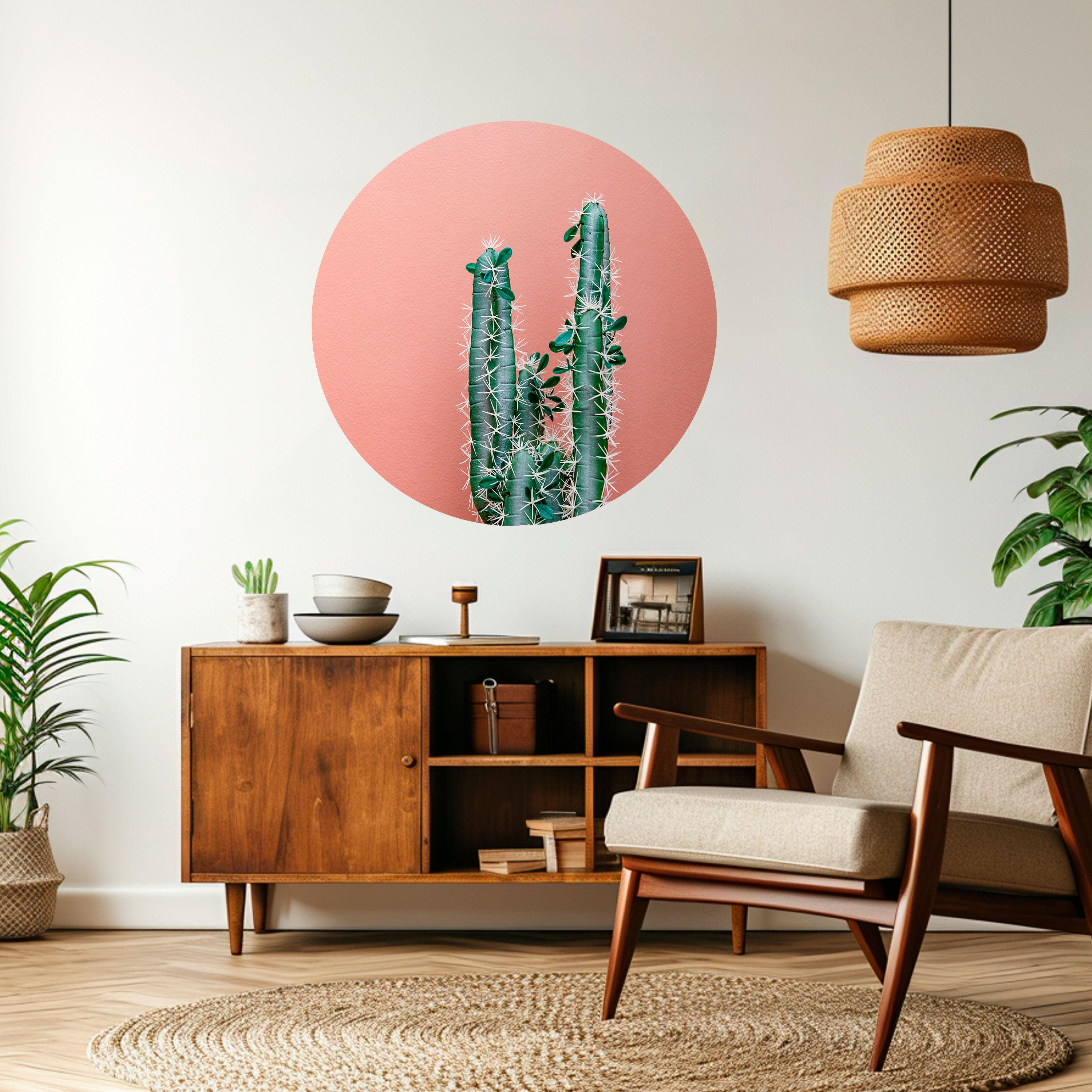 LORD CACTUS Naklejka okrągła