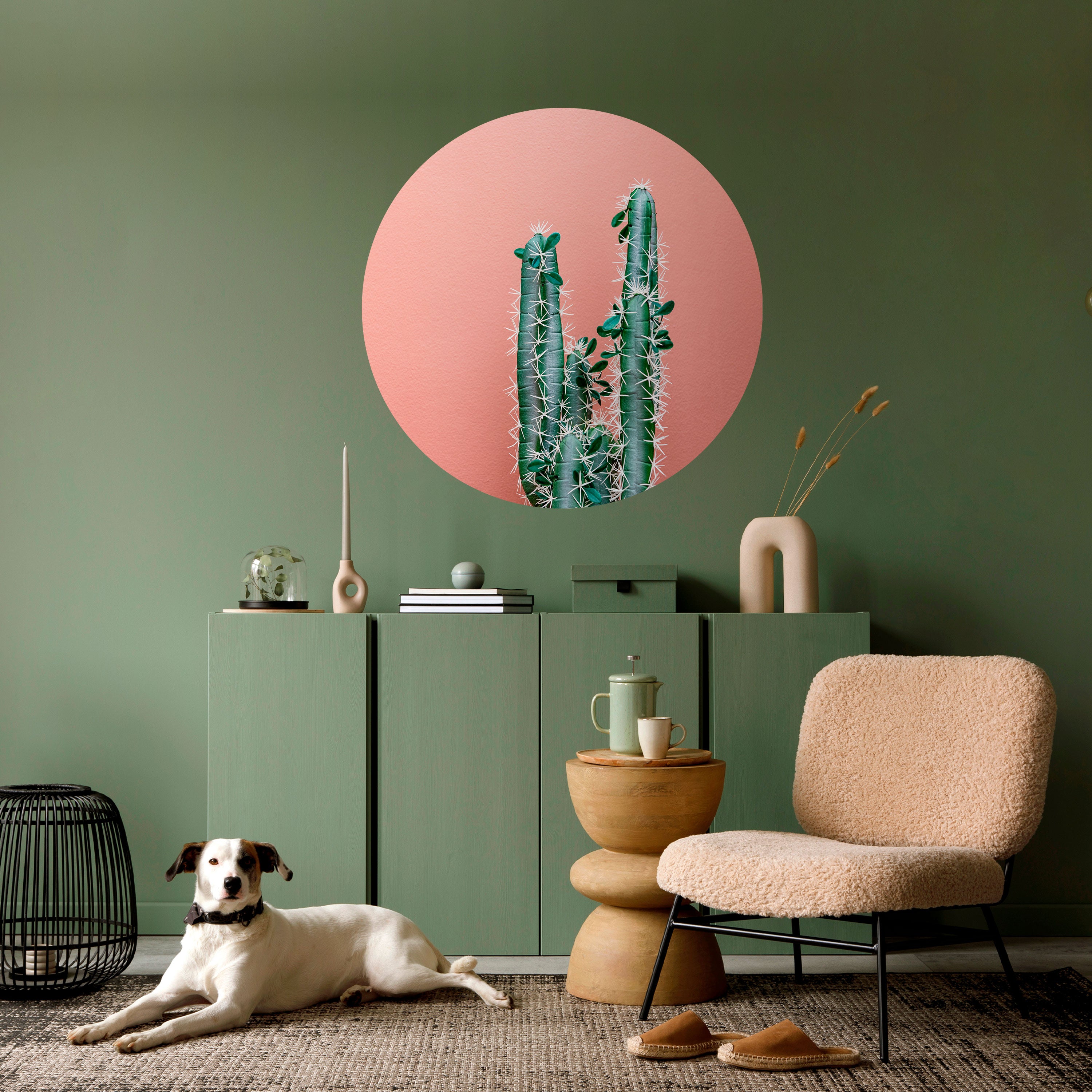 LORD CACTUS Naklejka okrągła