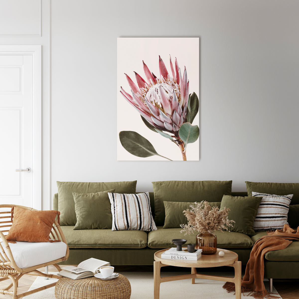 PROTEA FLOWER Pionowy obraz na płótnie