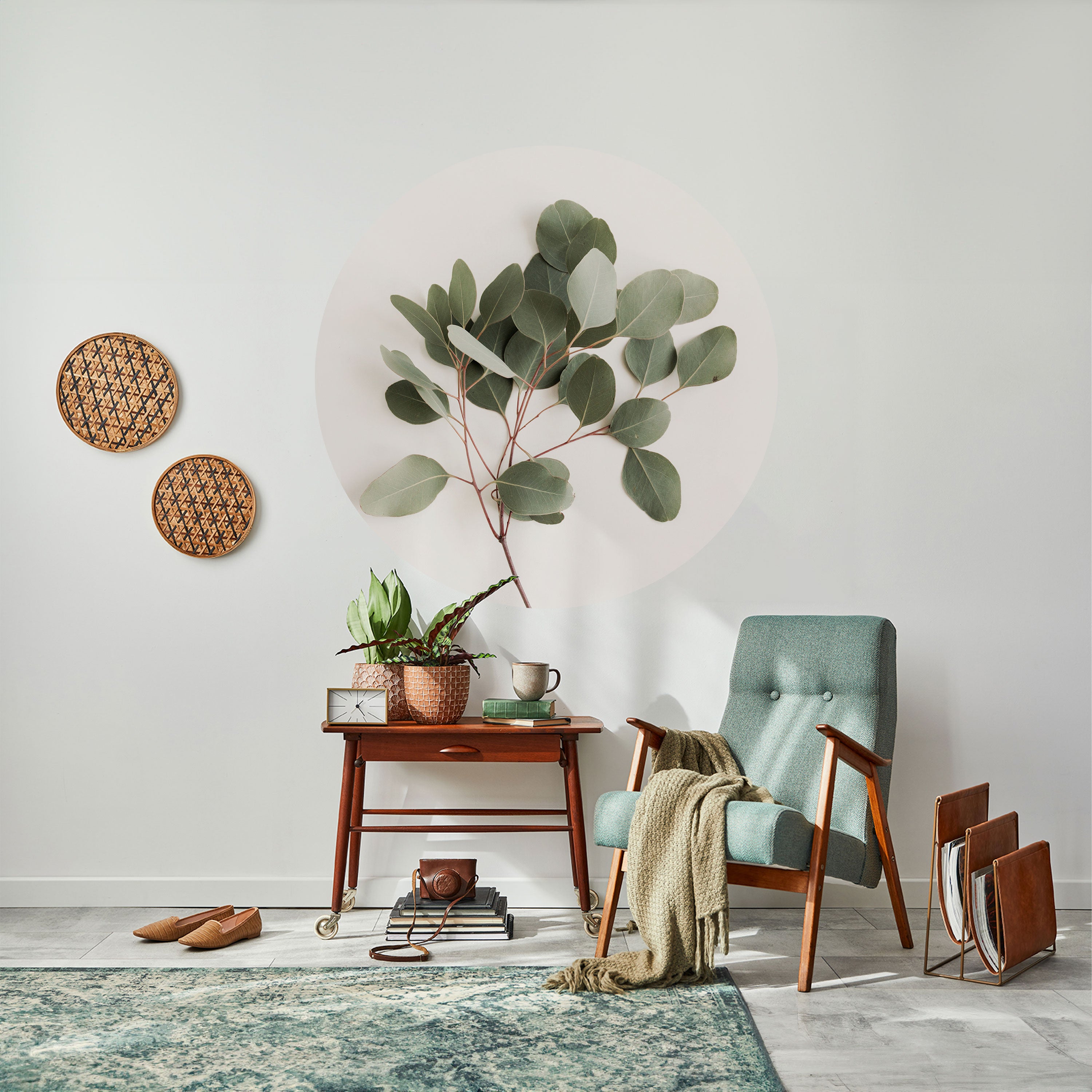 EUCALYPTUS BRANCH Naklejka okrągła