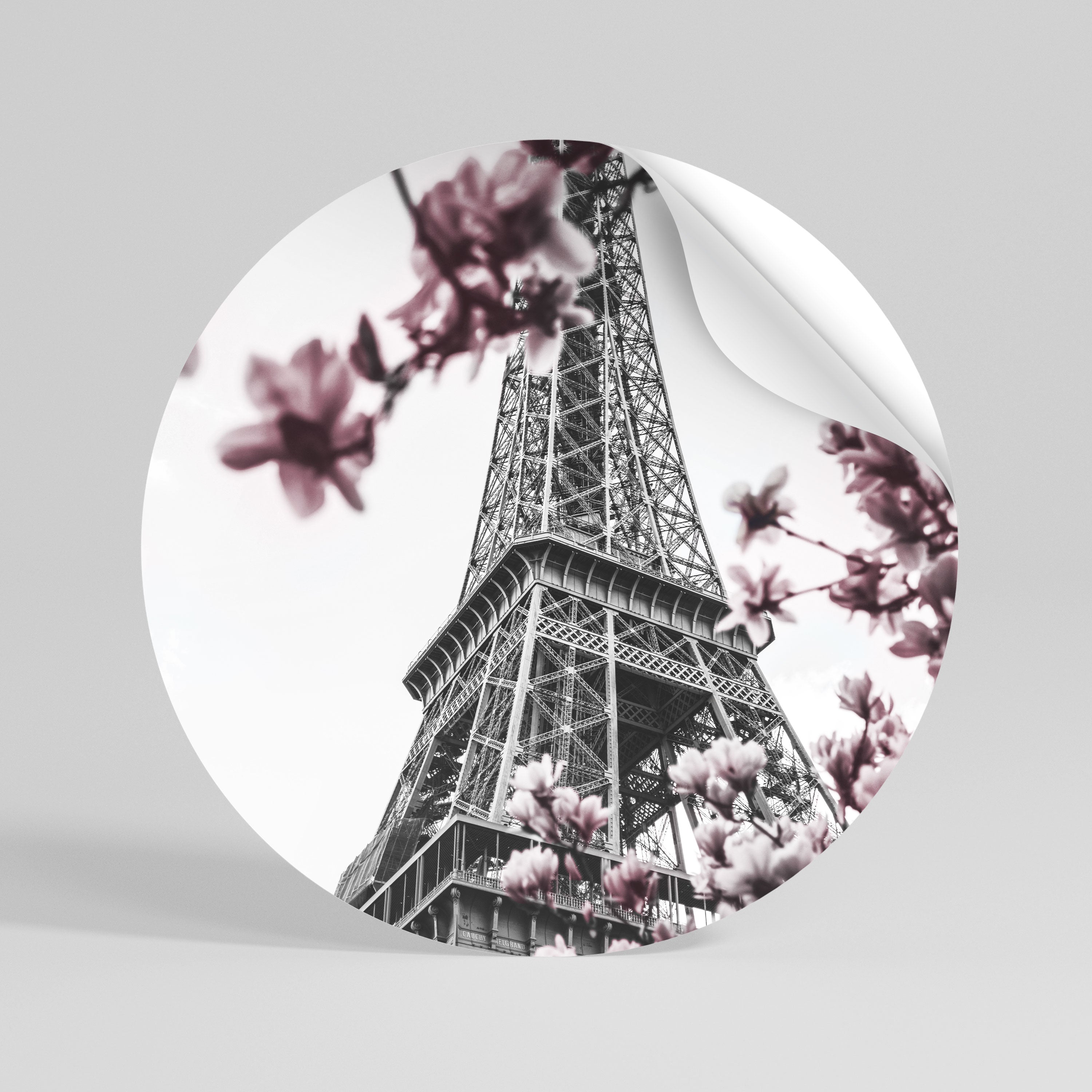 EIFFEL IN BLOOM Naklejka - okrągła