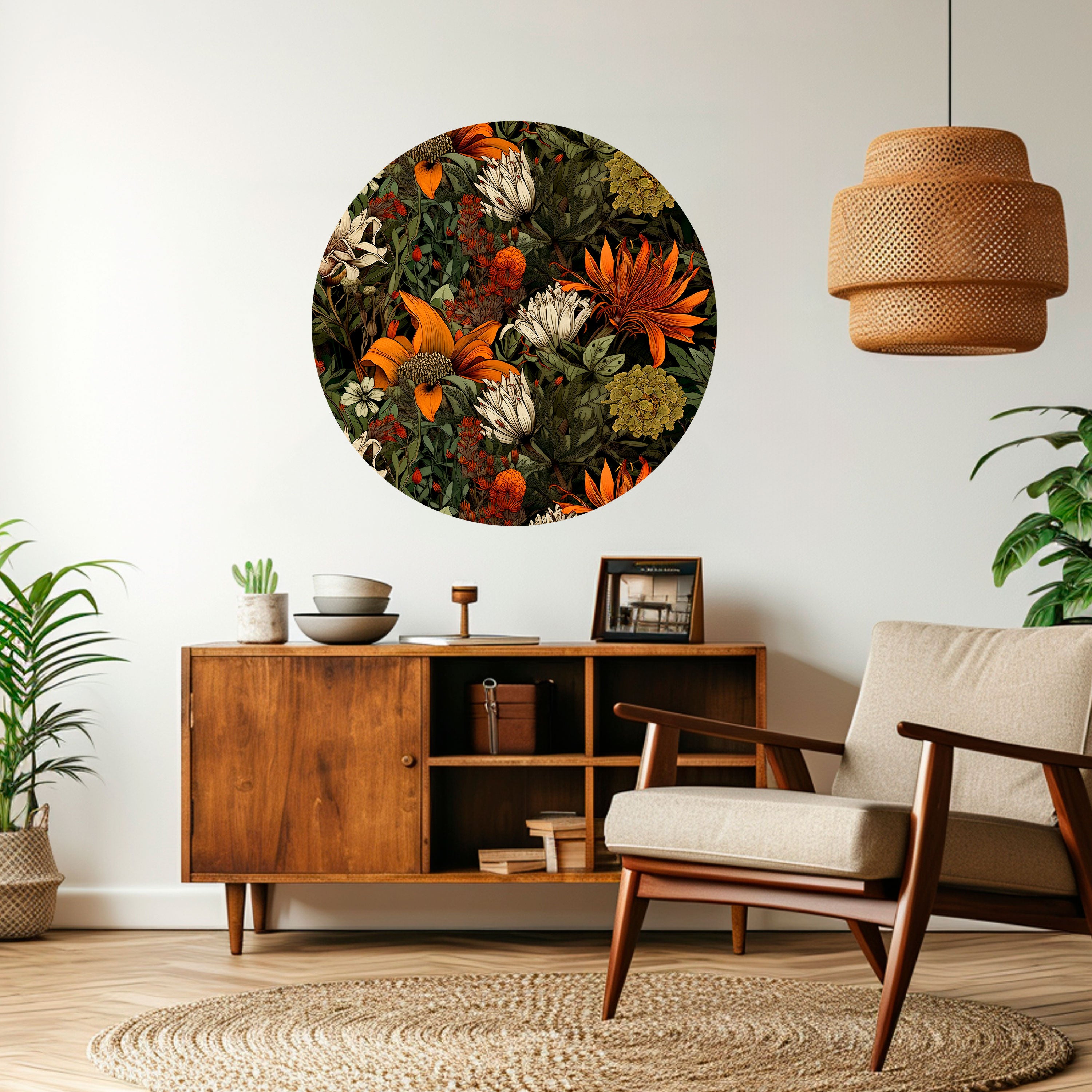 DAWN BLOOM Naklejka okrągła