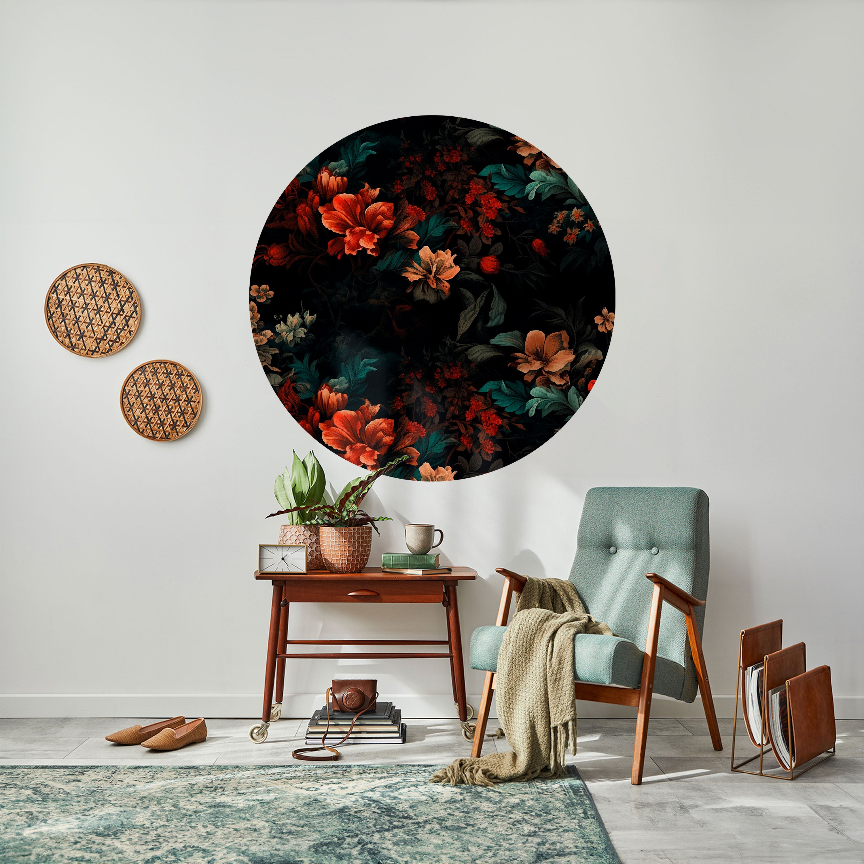 IMAGINARY BLOSSOM Naklejka okrągła