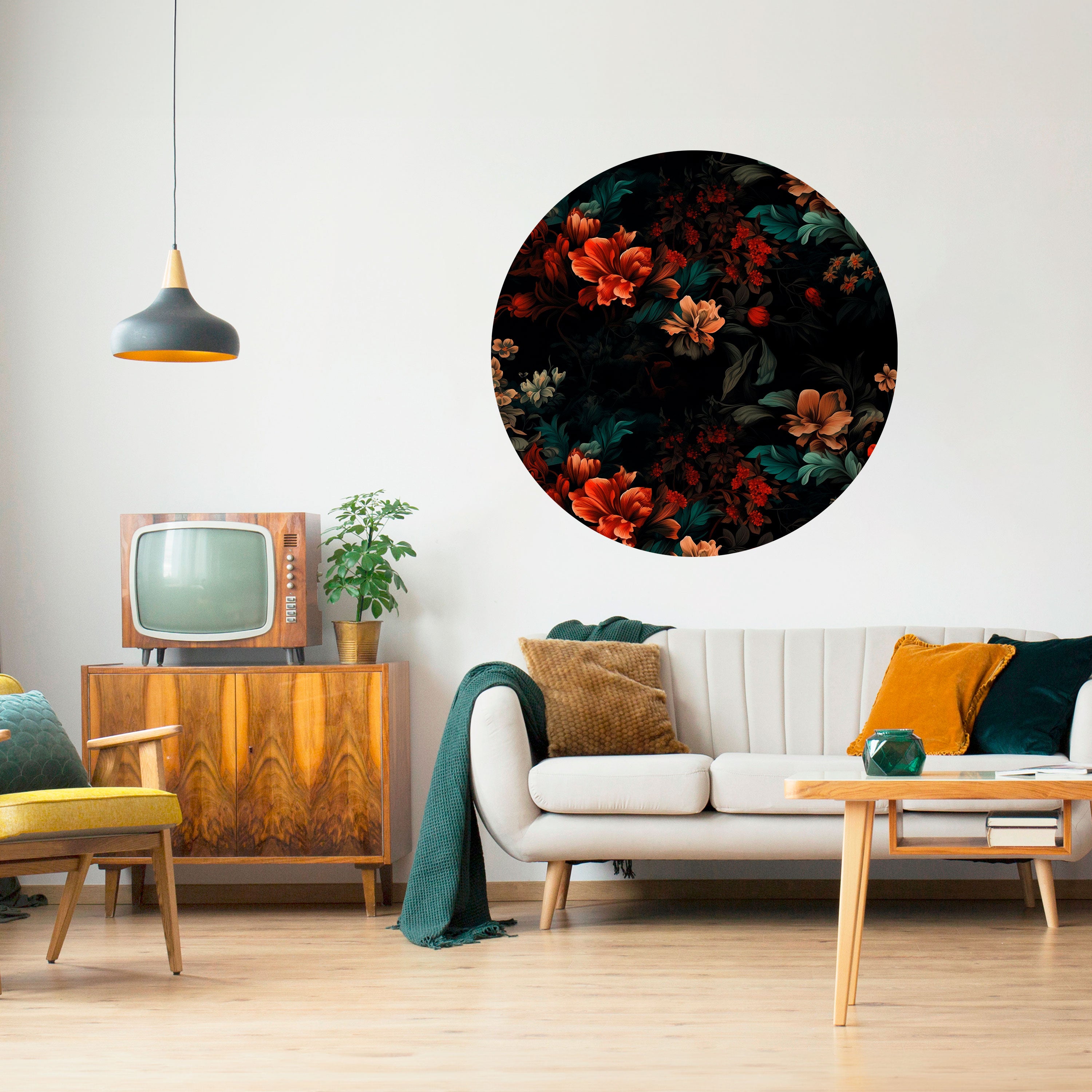 IMAGINARY BLOSSOM Naklejka okrągła