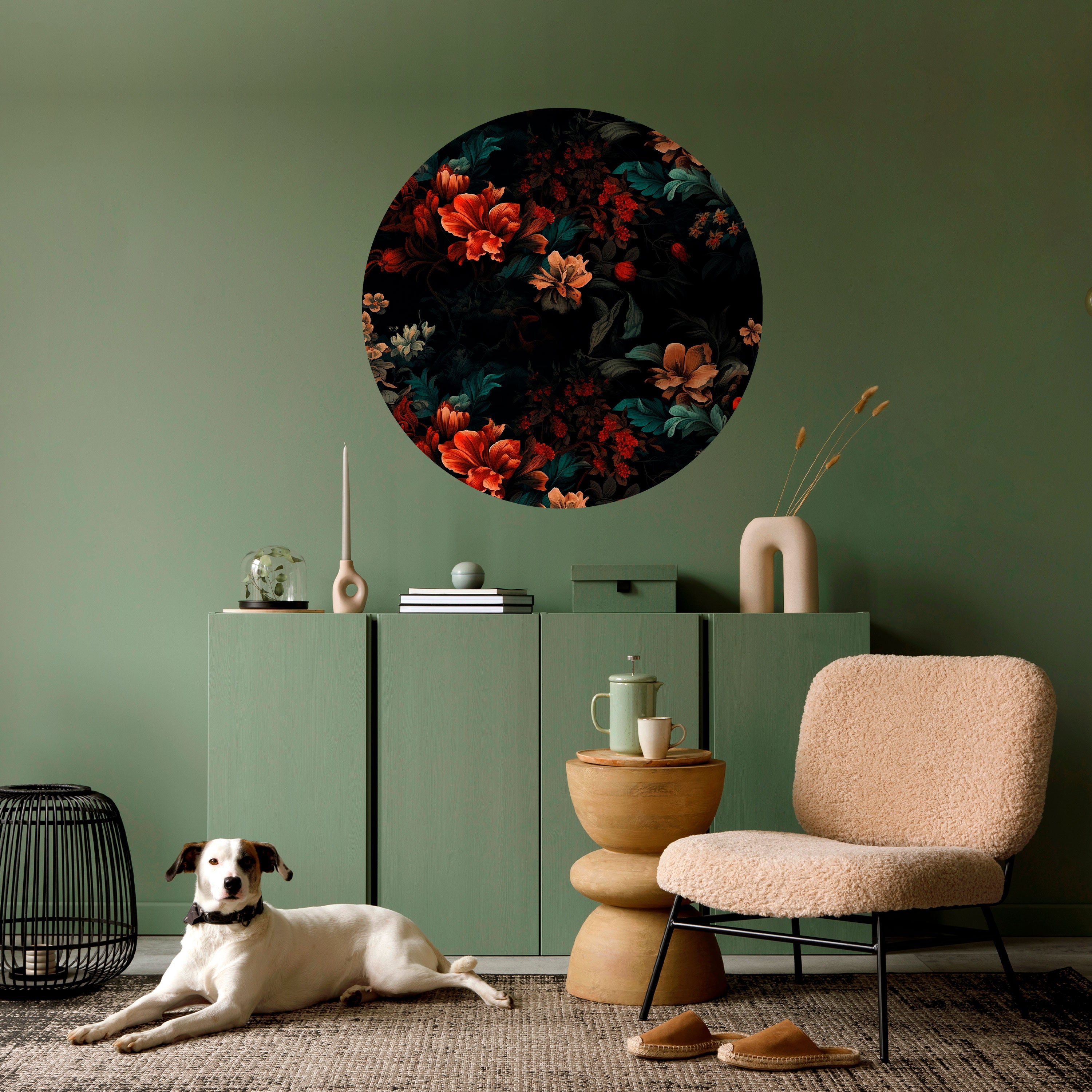 IMAGINARY BLOSSOM Naklejka okrągła