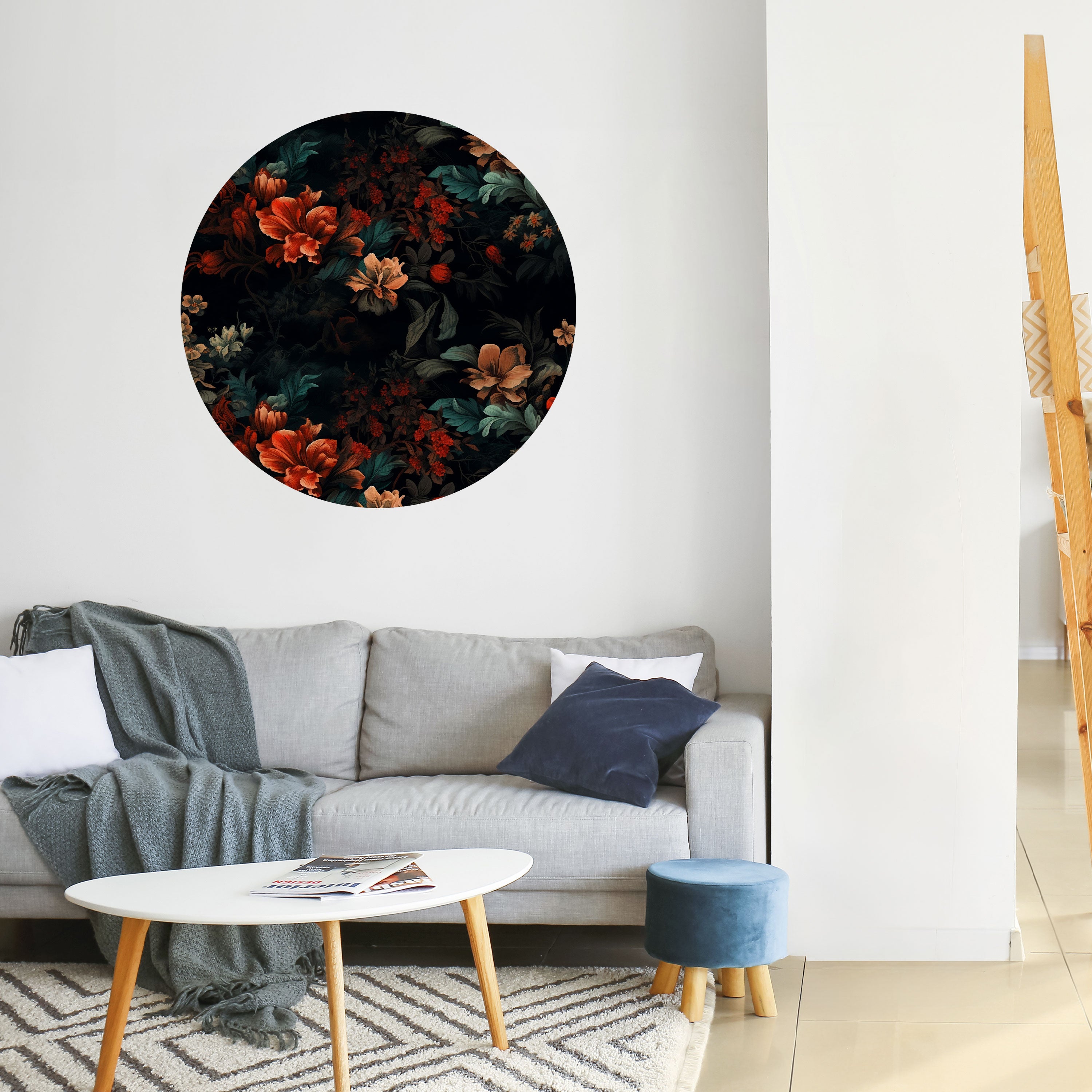 IMAGINARY BLOSSOM Naklejka okrągła