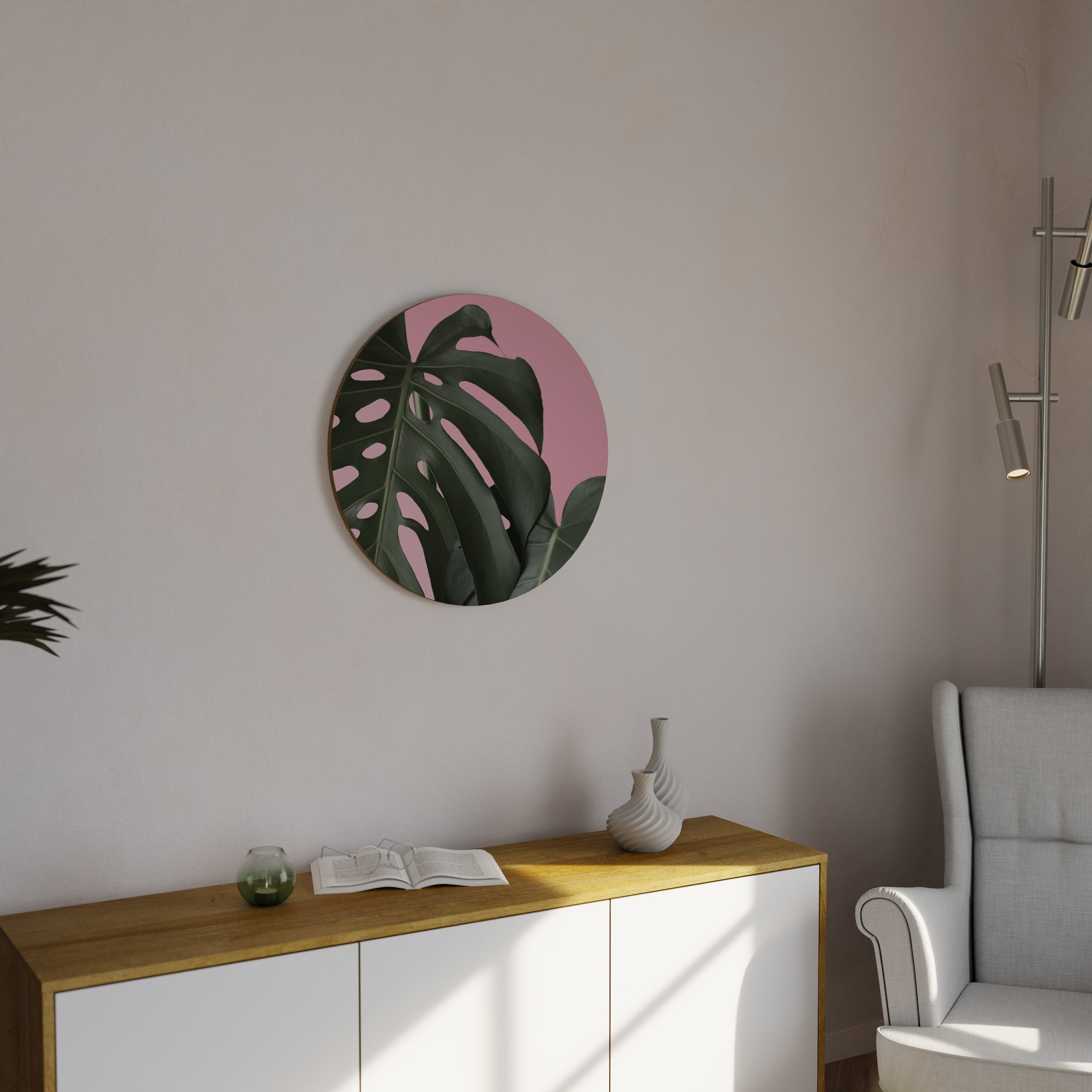 LADY MONSTERA Obraz okrągły