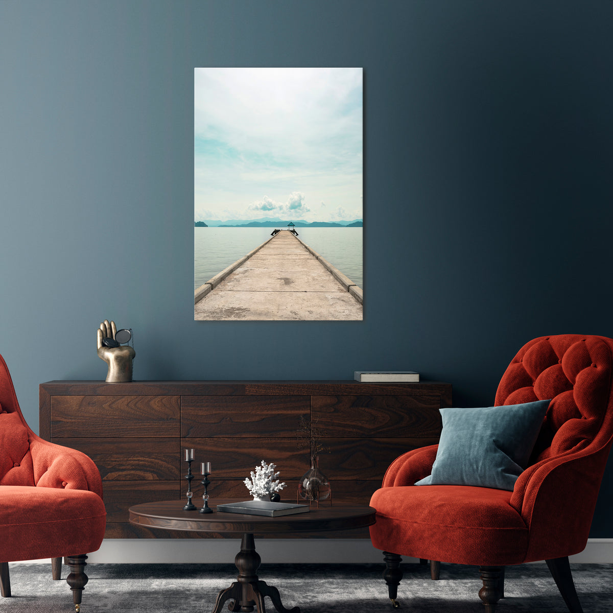 AQUA HORIZON Pionowy obraz na płótnie
