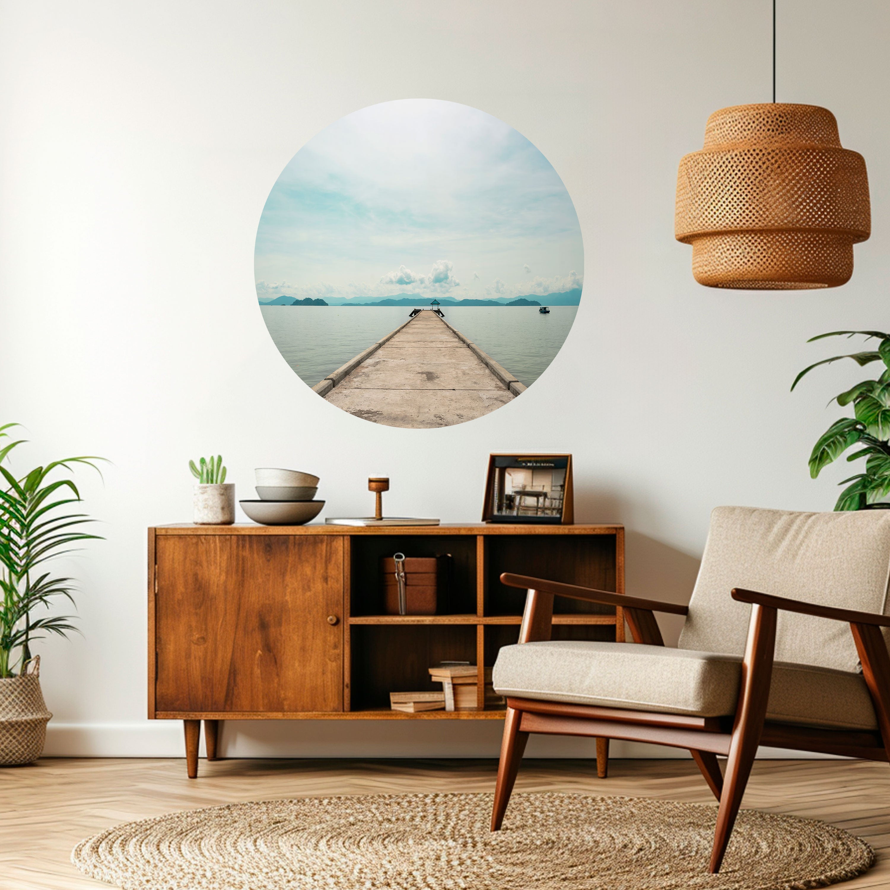 AQUA HORIZON Naklejka okrągła