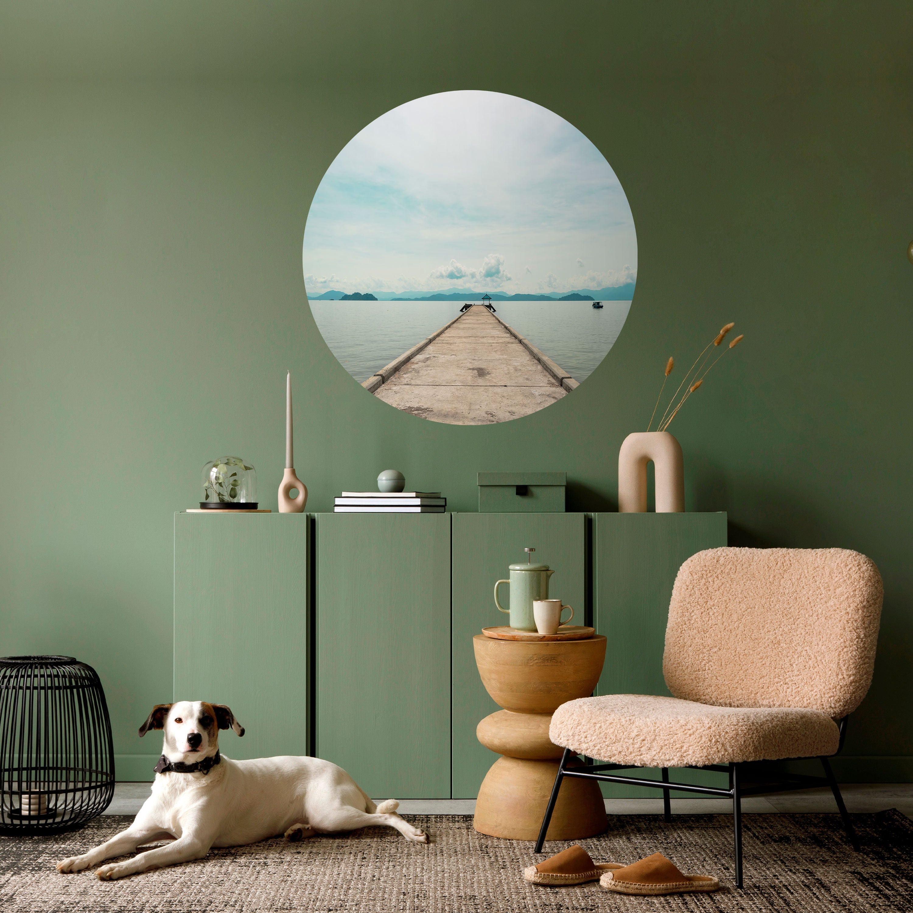 AQUA HORIZON Naklejka okrągła