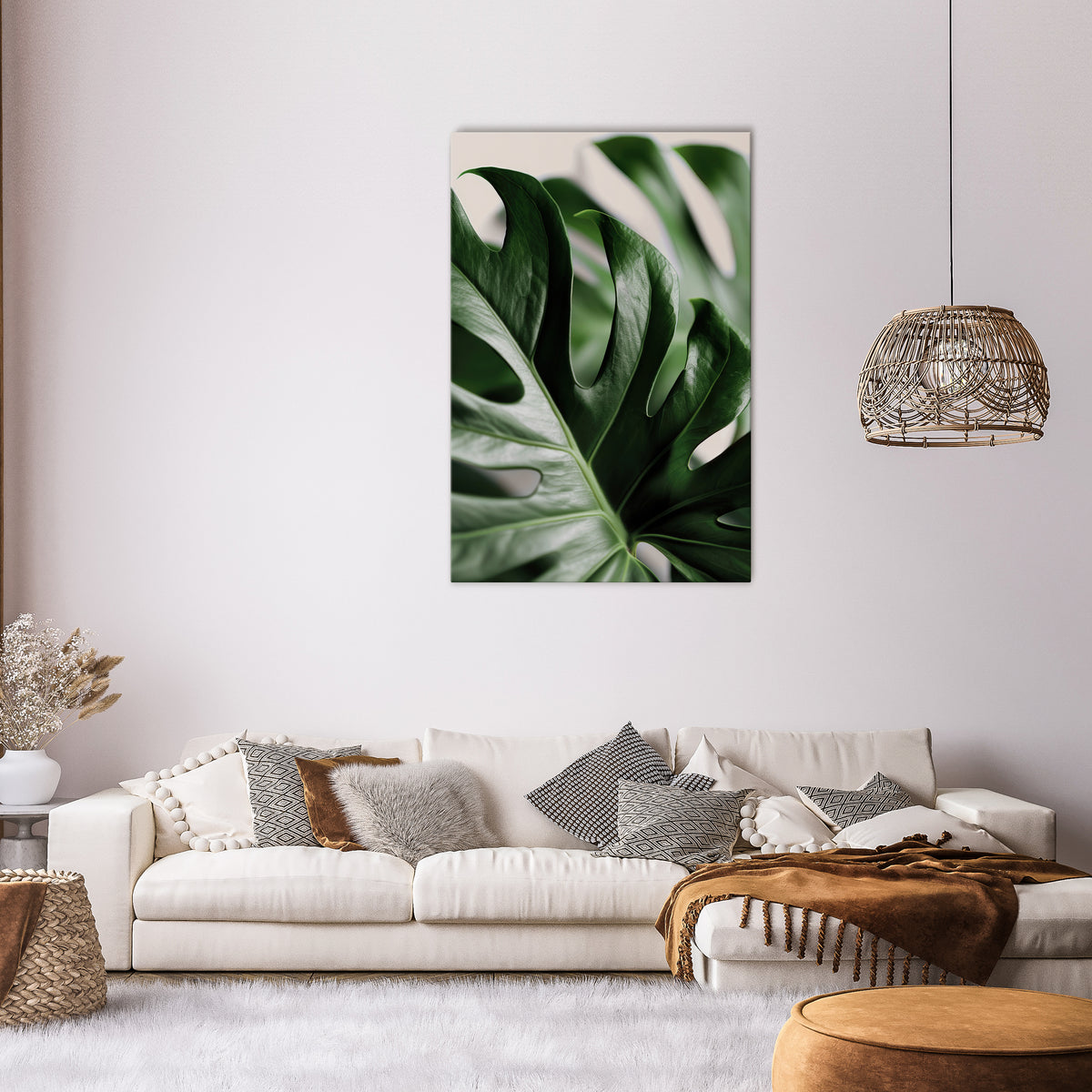 SHARP MONSTERA Pionowy obraz na płótnie