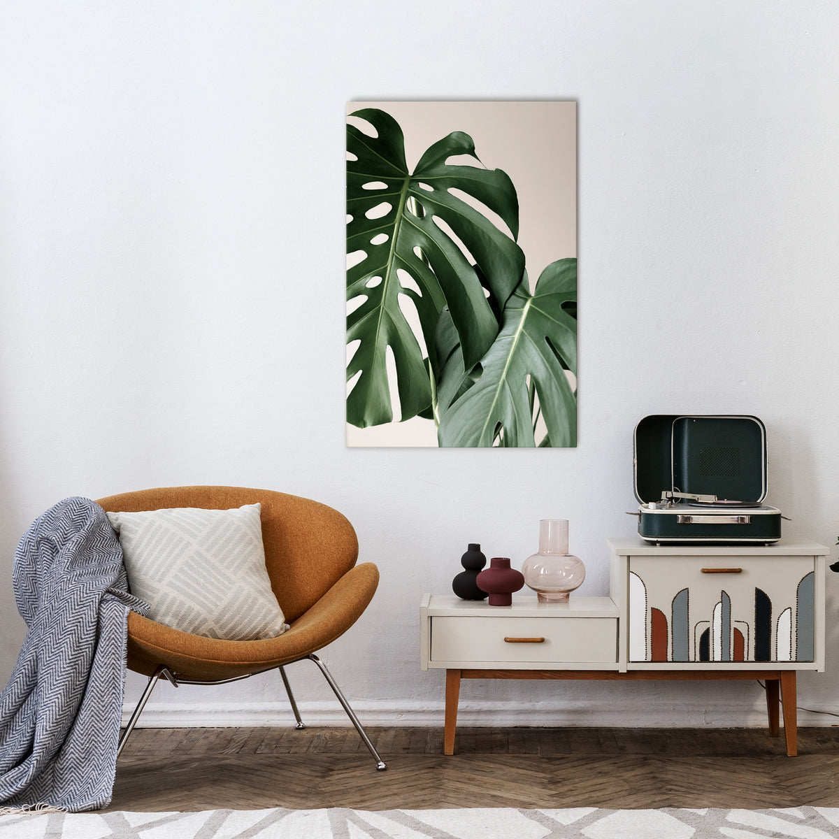 MONSTERA ACCURACY Pionowy obraz na płótnie