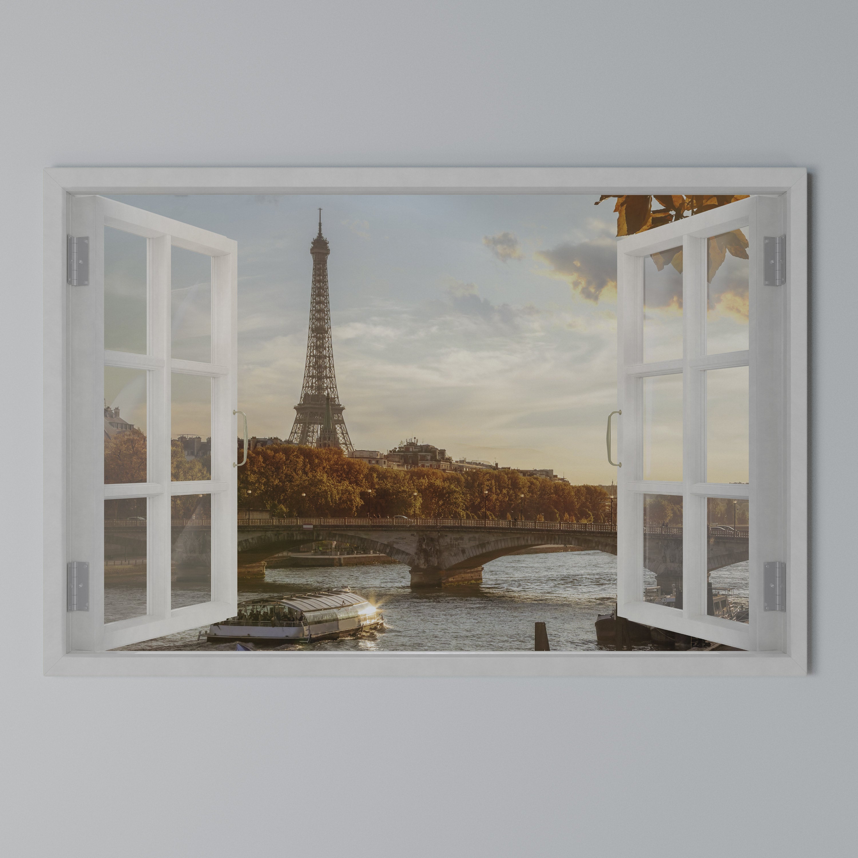 EIFFEL WINDOW WHISPERS Poziomy obraz na płótnie
