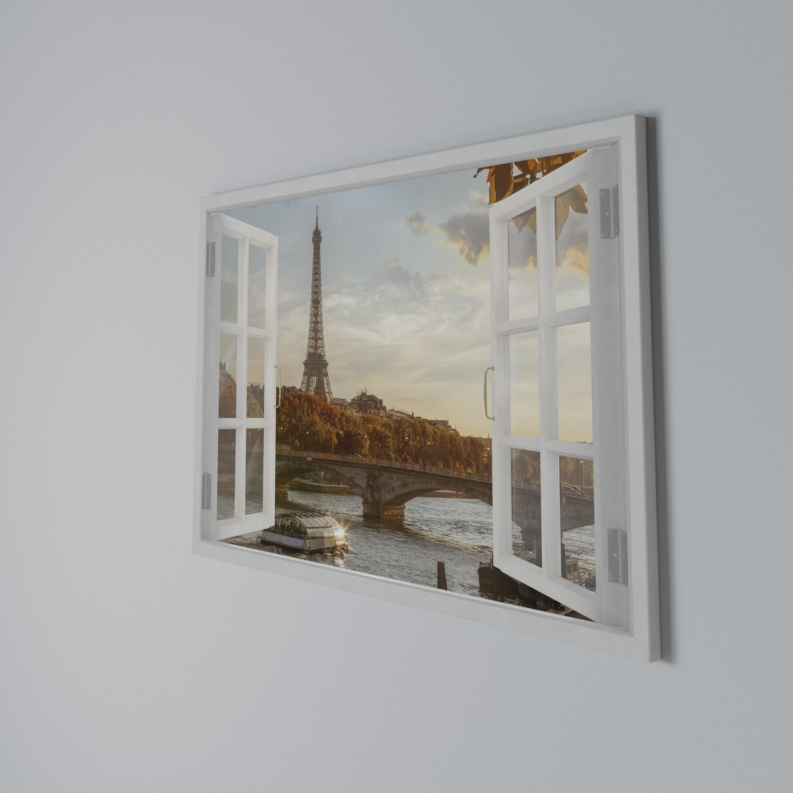 EIFFEL WINDOW WHISPERS Poziomy obraz na płótnie