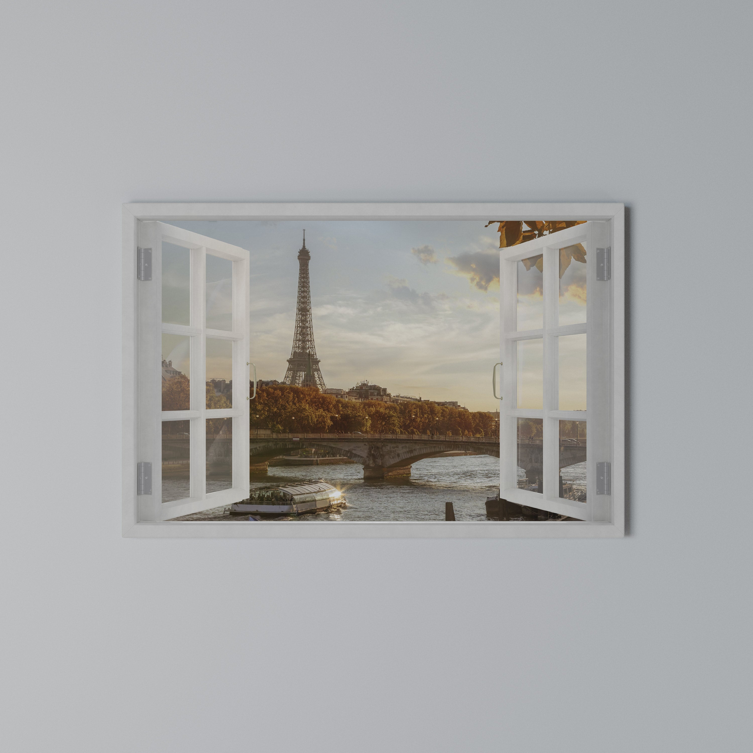 EIFFEL WINDOW WHISPERS Poziomy obraz na płótnie