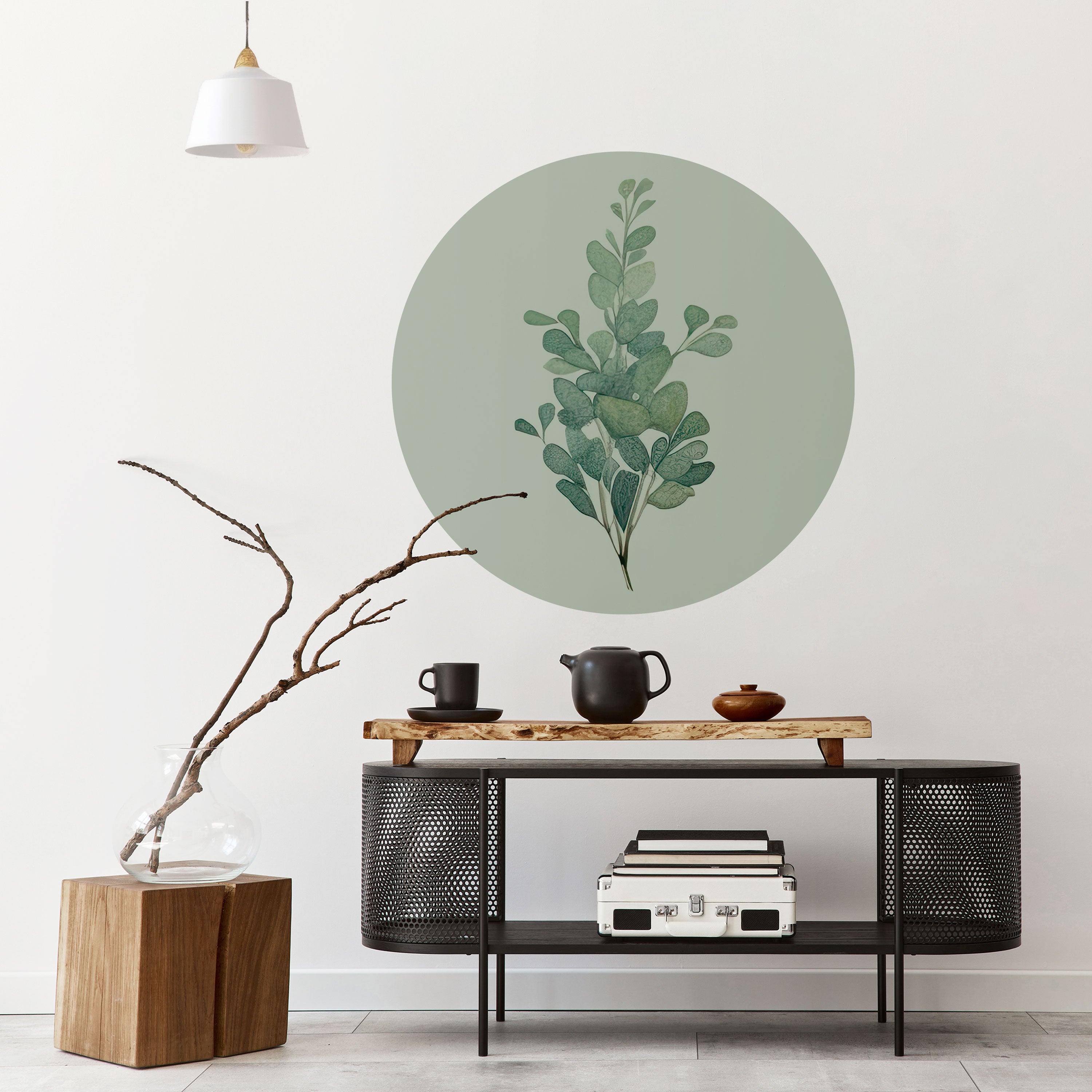 EUCALYPTUS TWIG Naklejka okrągła