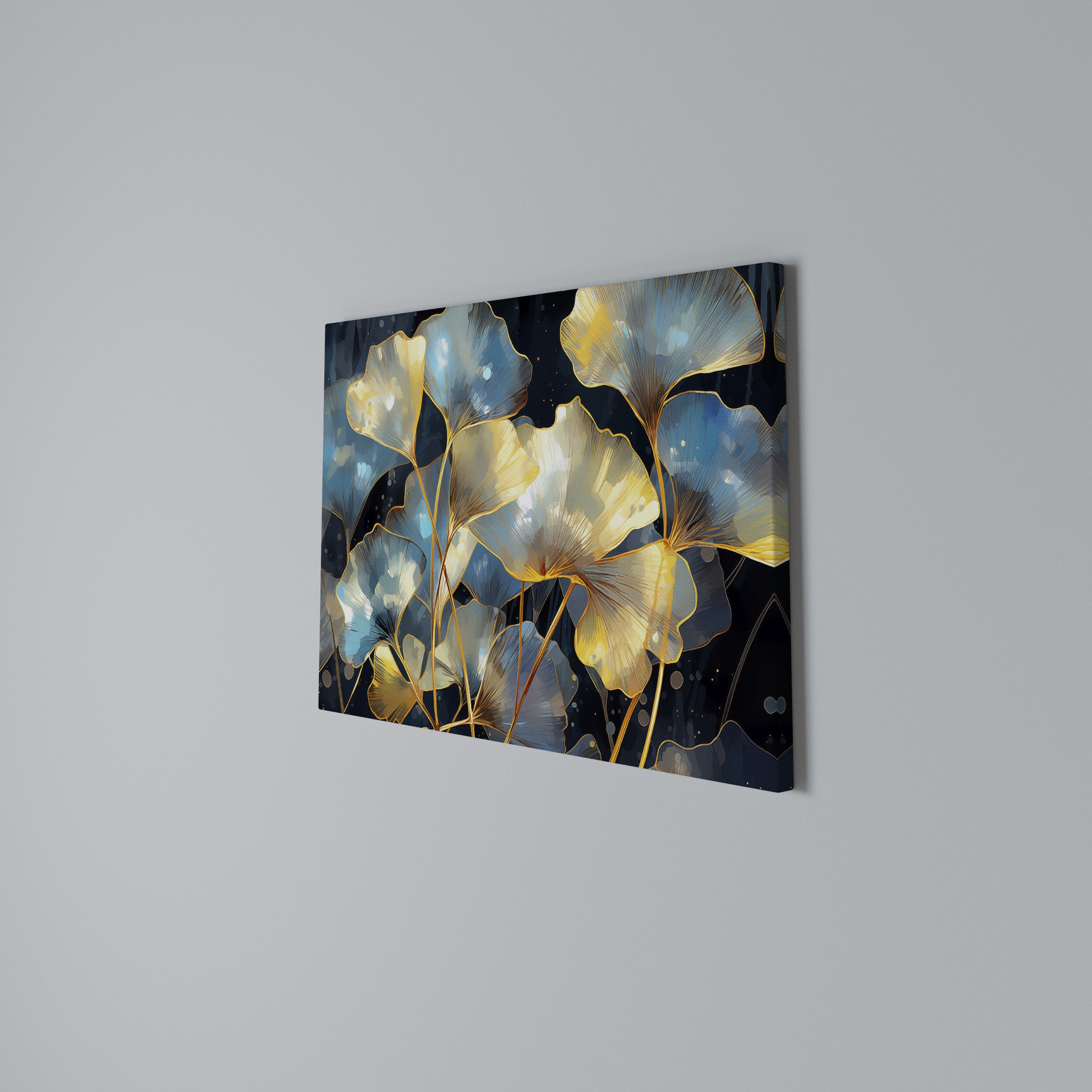 GLIMMERING GINKGO DREAMS Poziomy obraz na płótnie