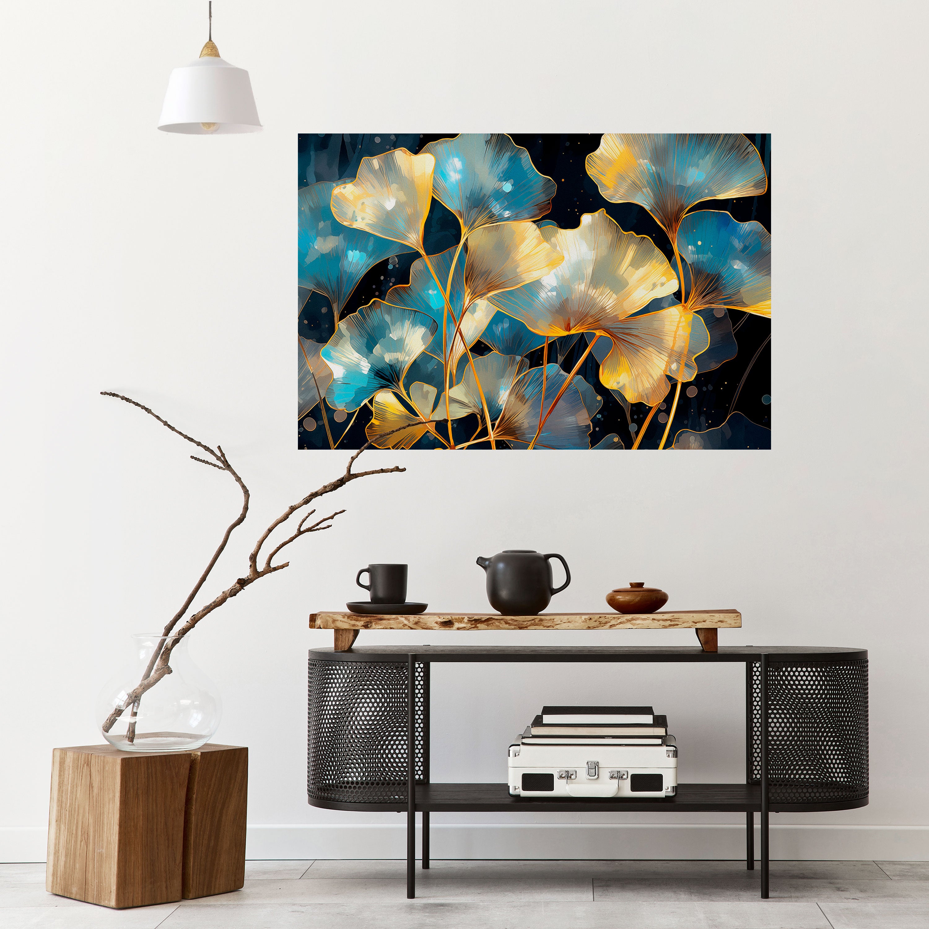 GLIMMERING GINKGO DREAMS Naklejka/Plakat poziomy
