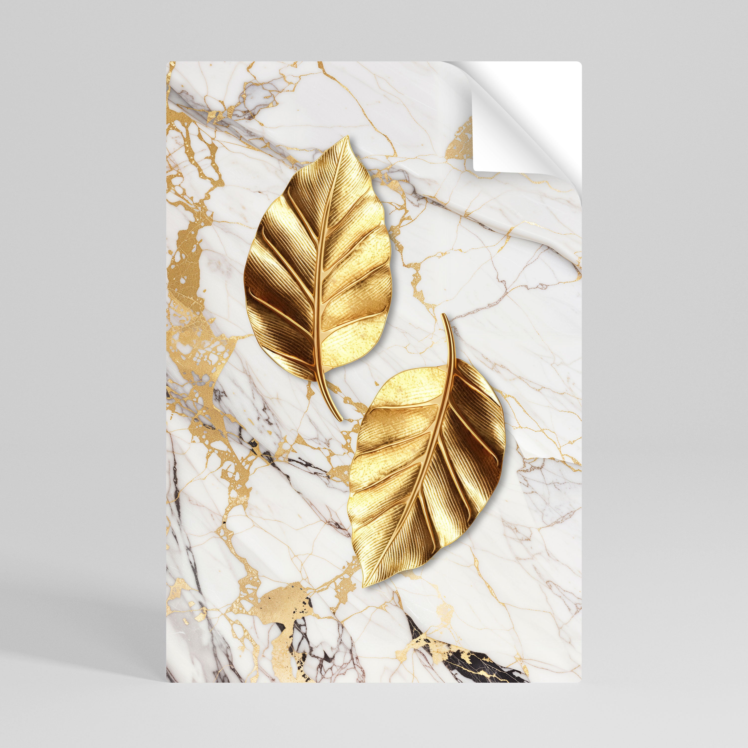 MARBLE MEETS NATURE Naklejka/Plakat pionowy