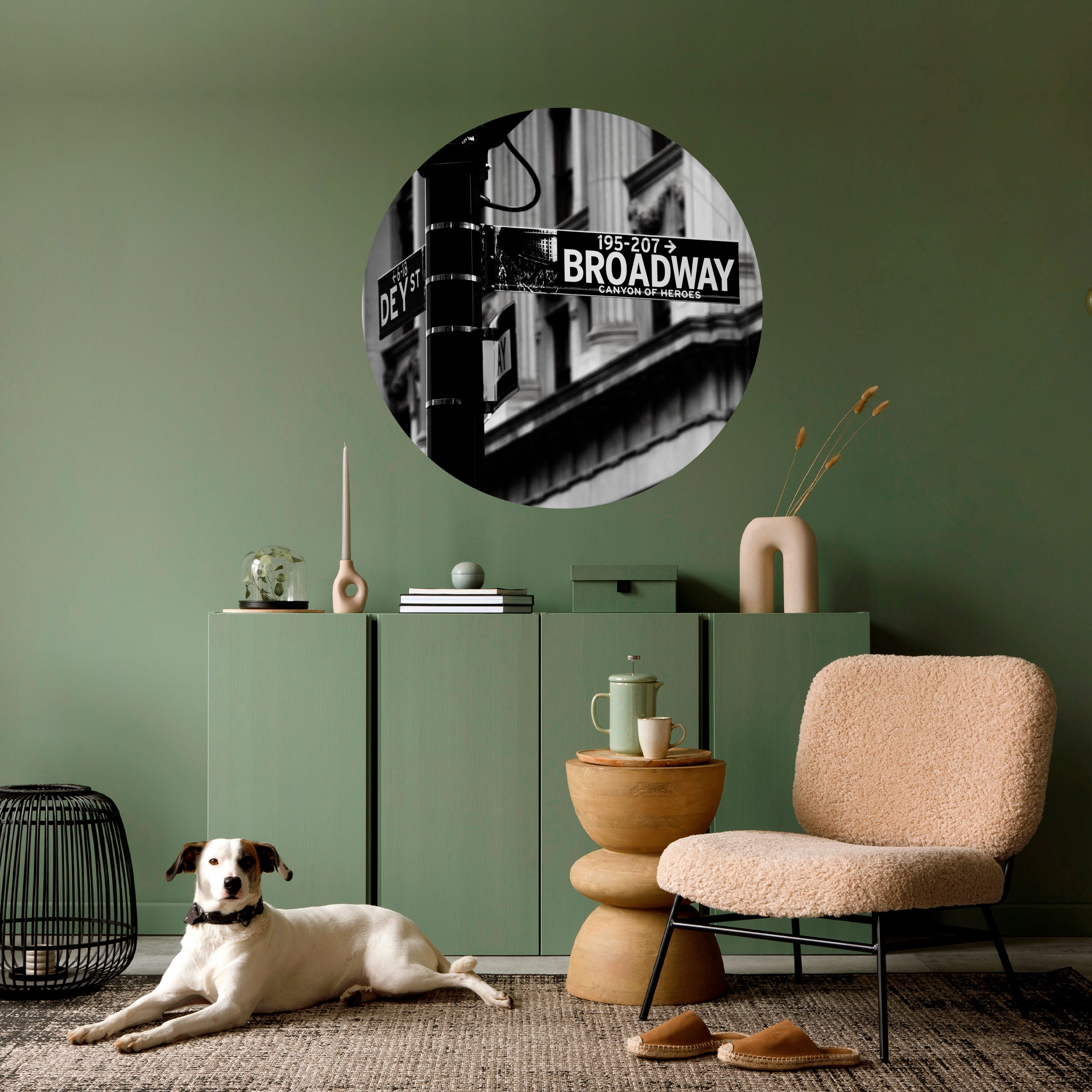 BROADWAY SIGN Naklejka okrągła