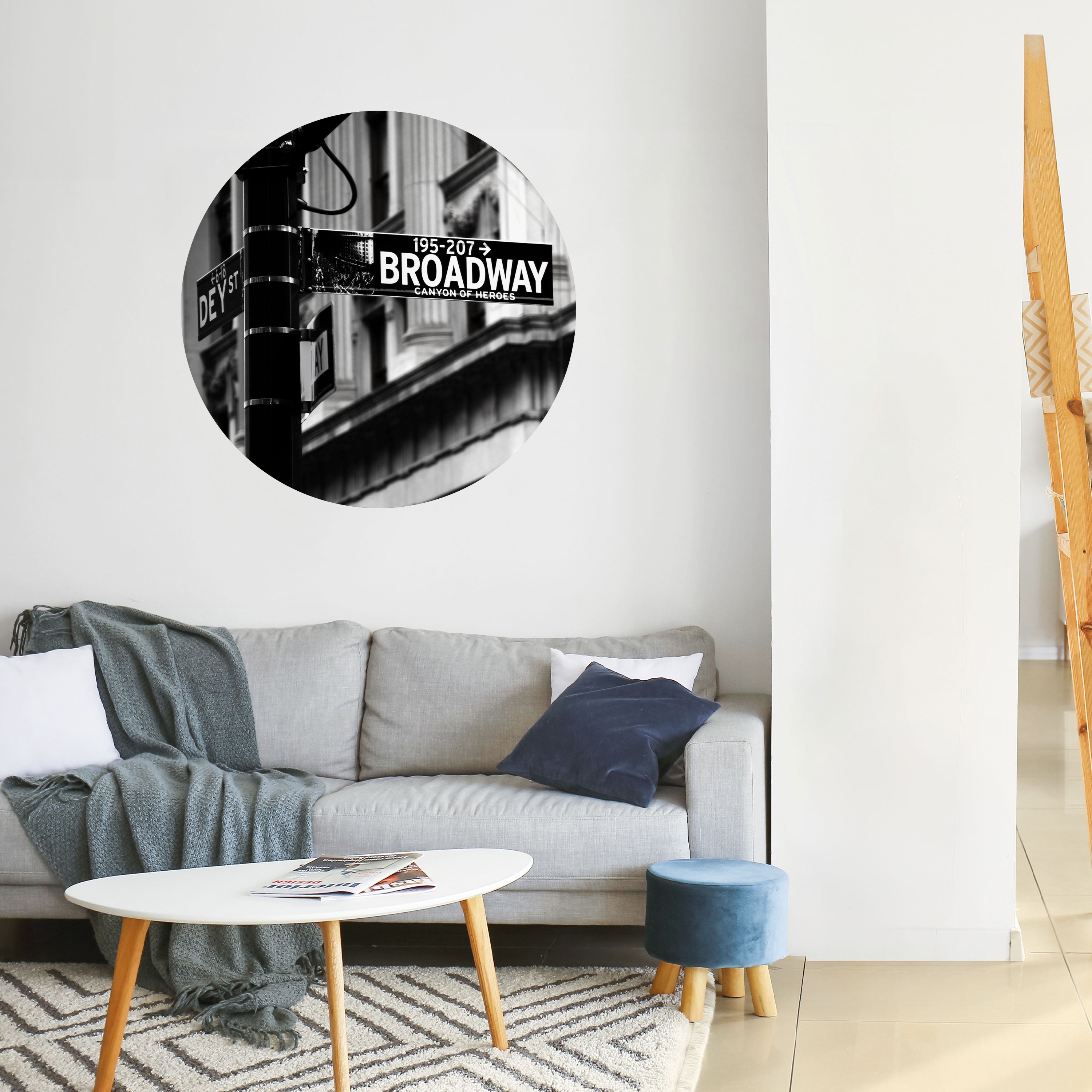 BROADWAY SIGN Naklejka okrągła