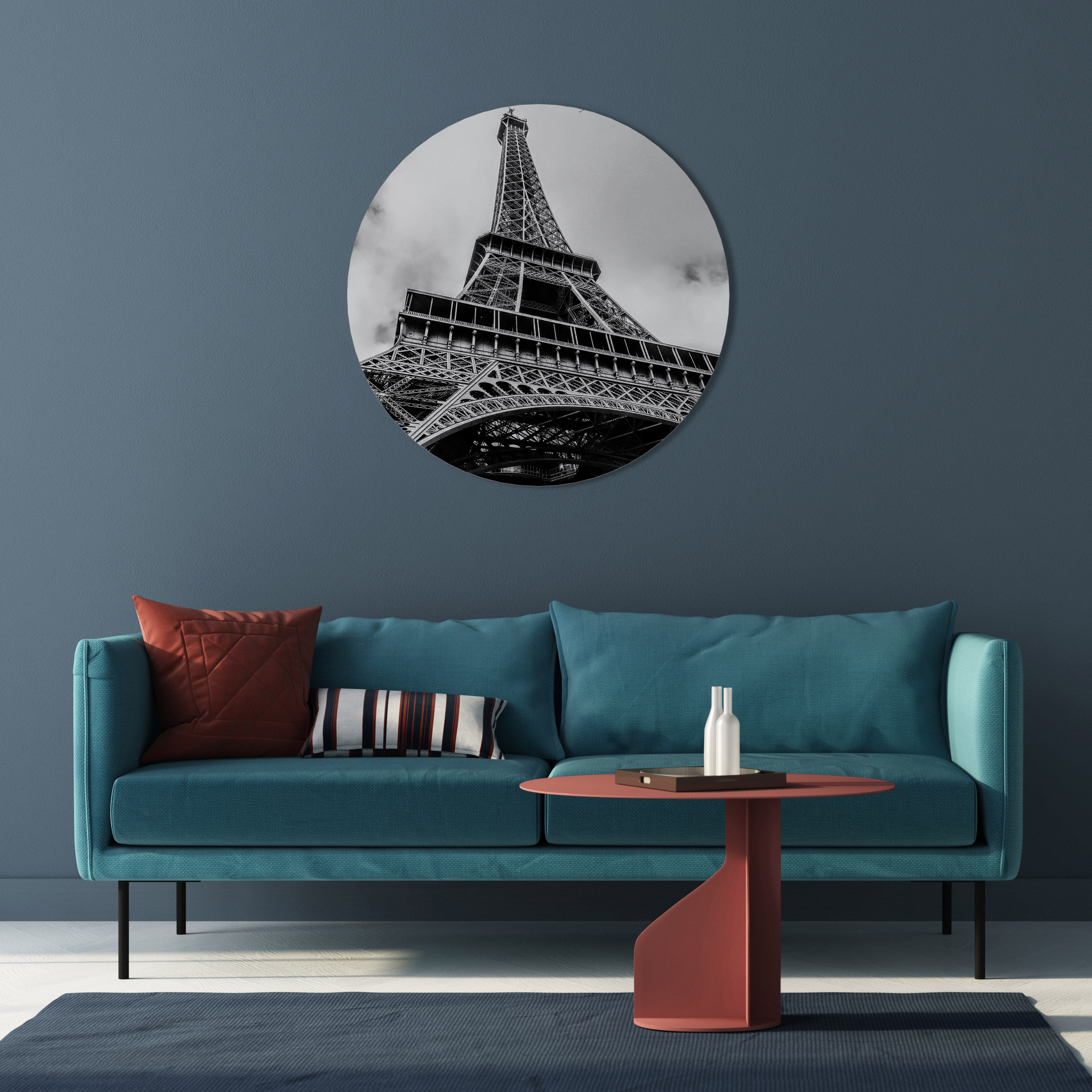 MONOCHROME PARISIAN ICON Obraz okrągły