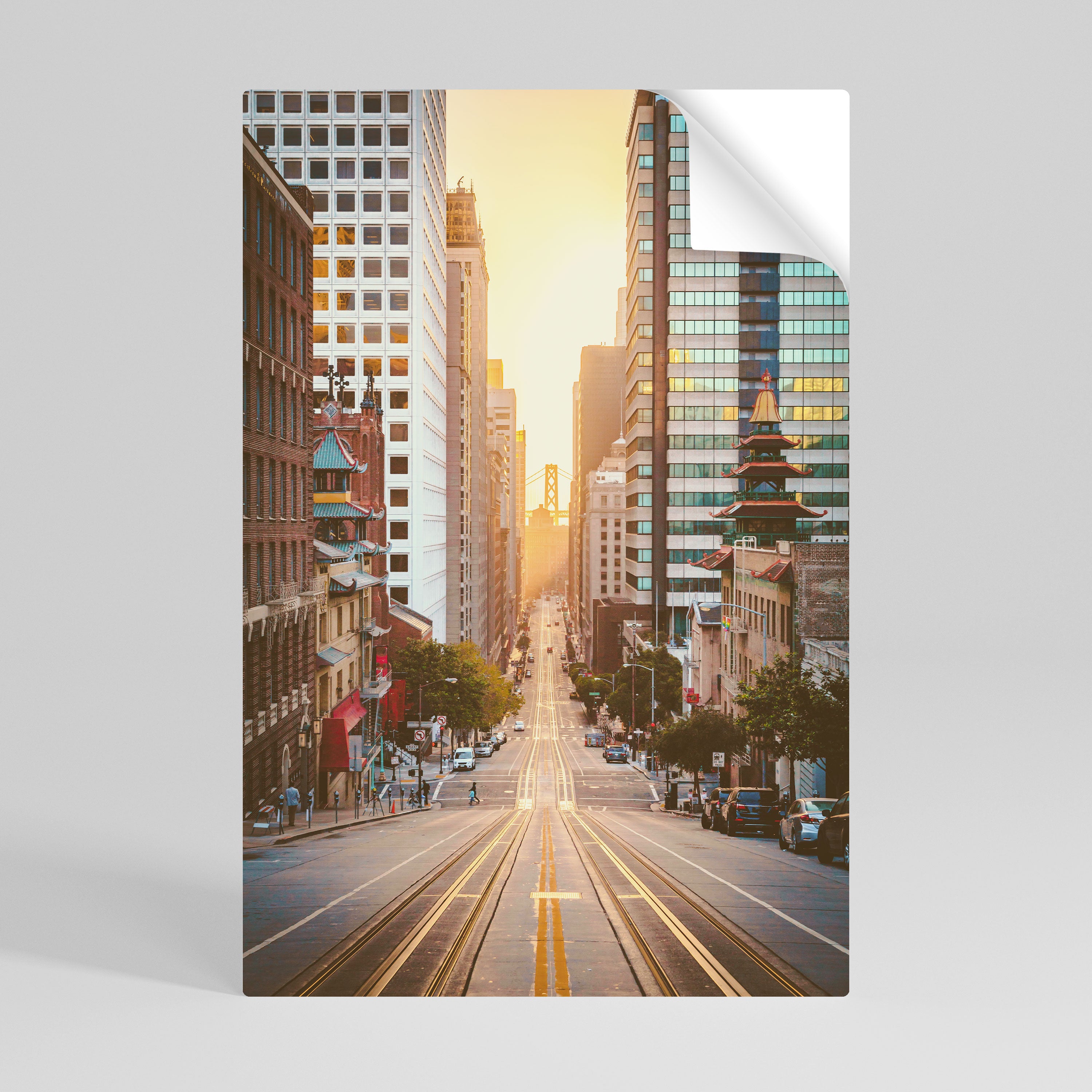 SUNSET CITYSCAPE SYMPHONY Naklejka/Plakat pionowy