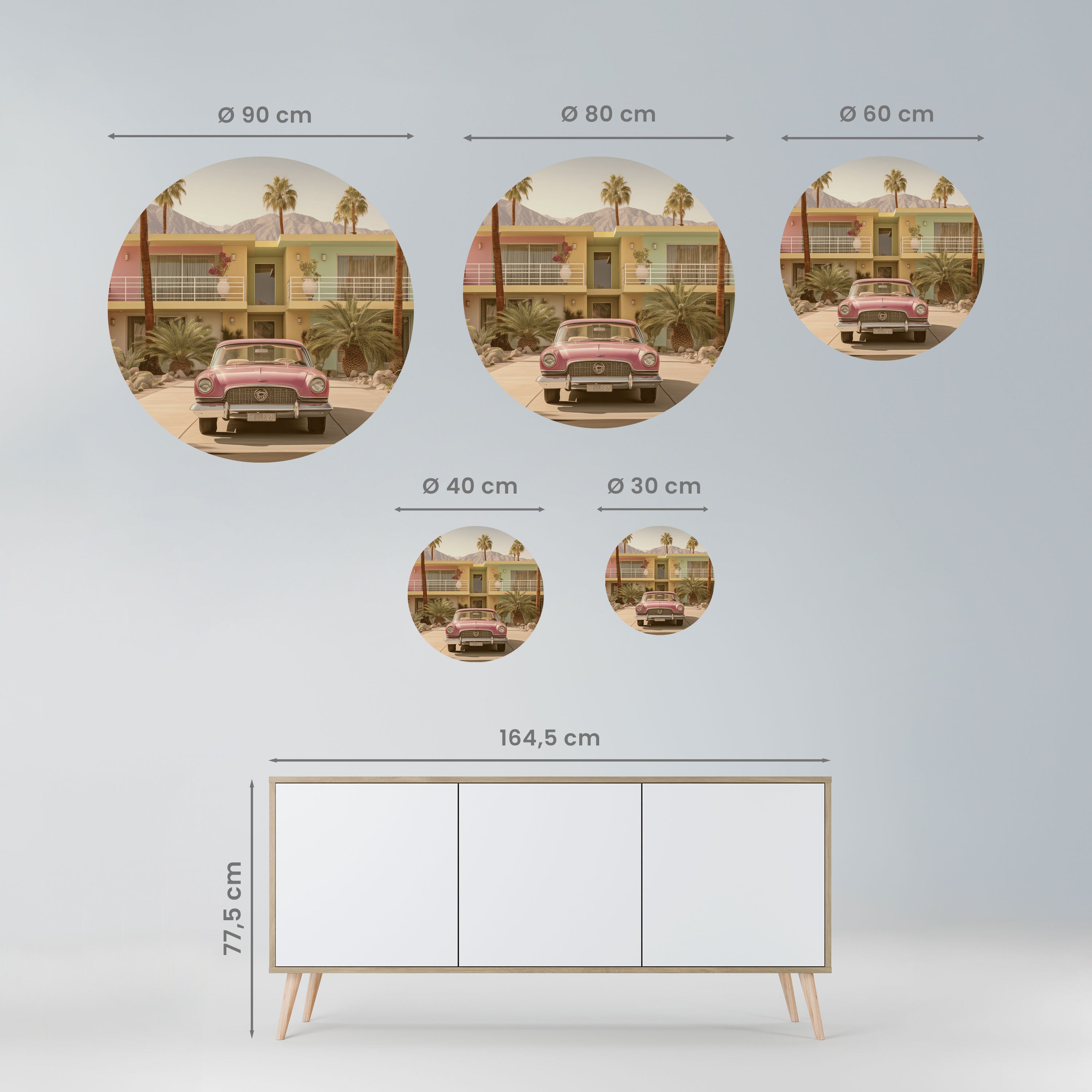 CALIFORNIAN STYLE Naklejka okrągła