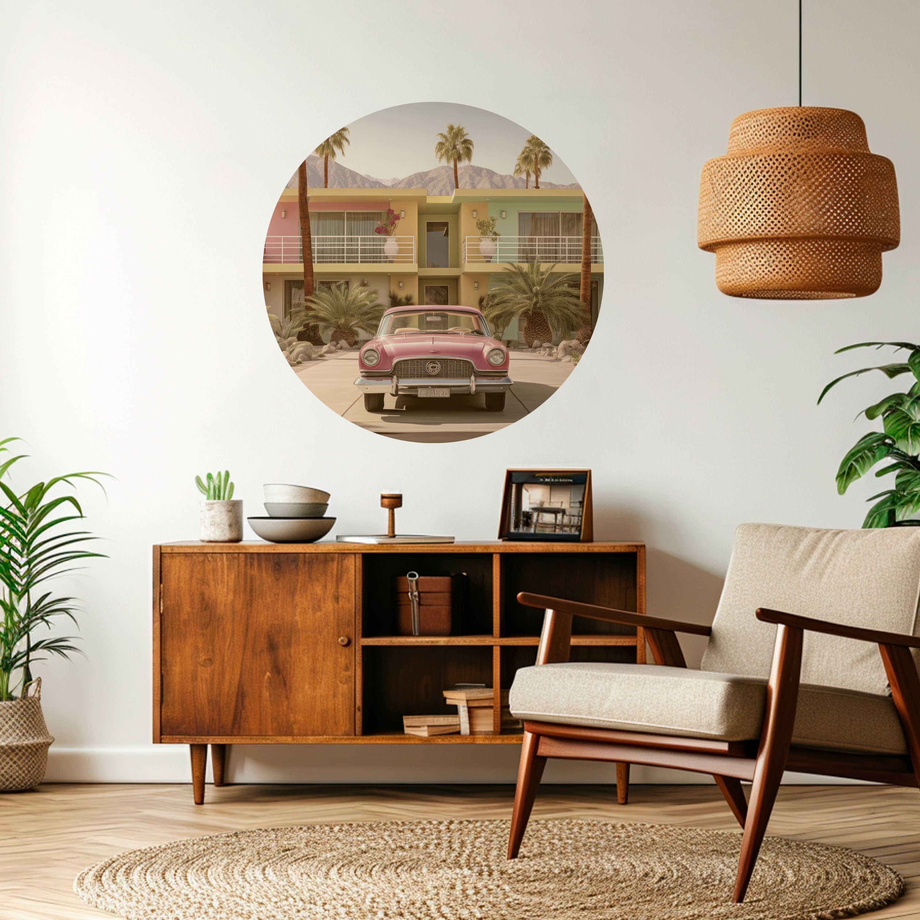 CALIFORNIAN STYLE Naklejka okrągła