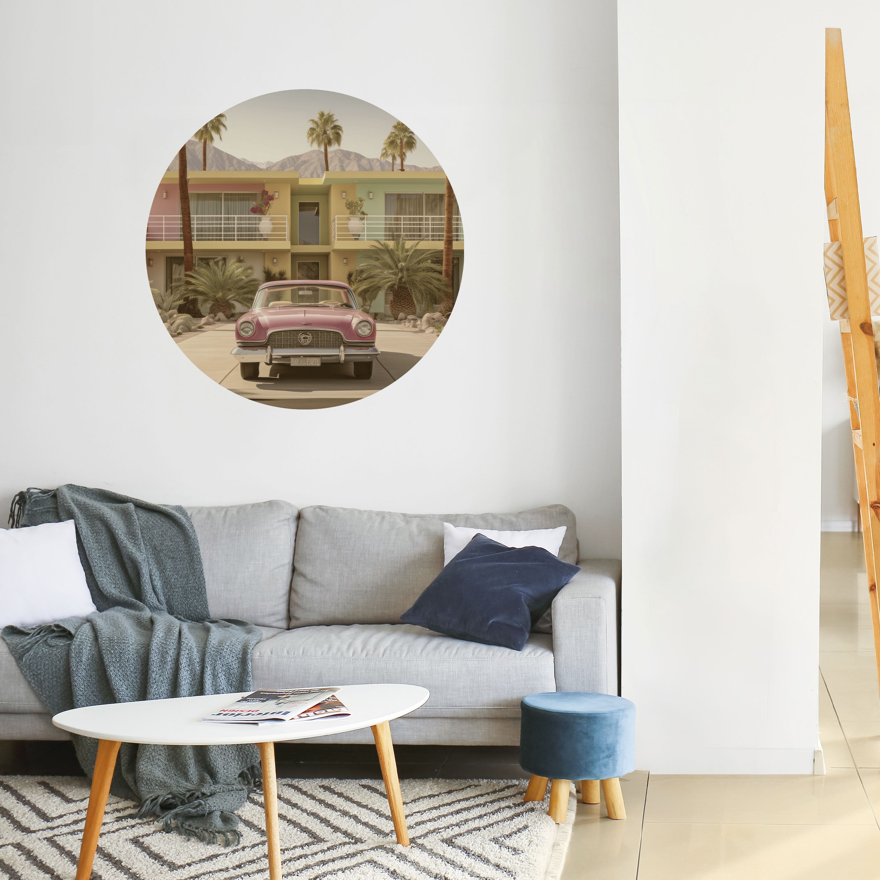 CALIFORNIAN STYLE Naklejka okrągła