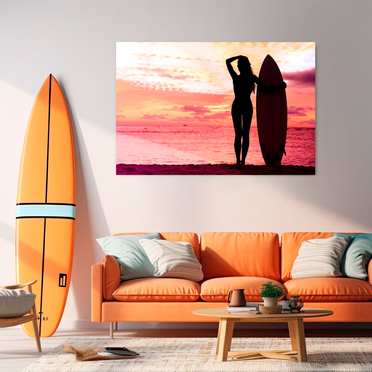 SUNSET SURF SPIRIT Poziomy obraz na płótnie