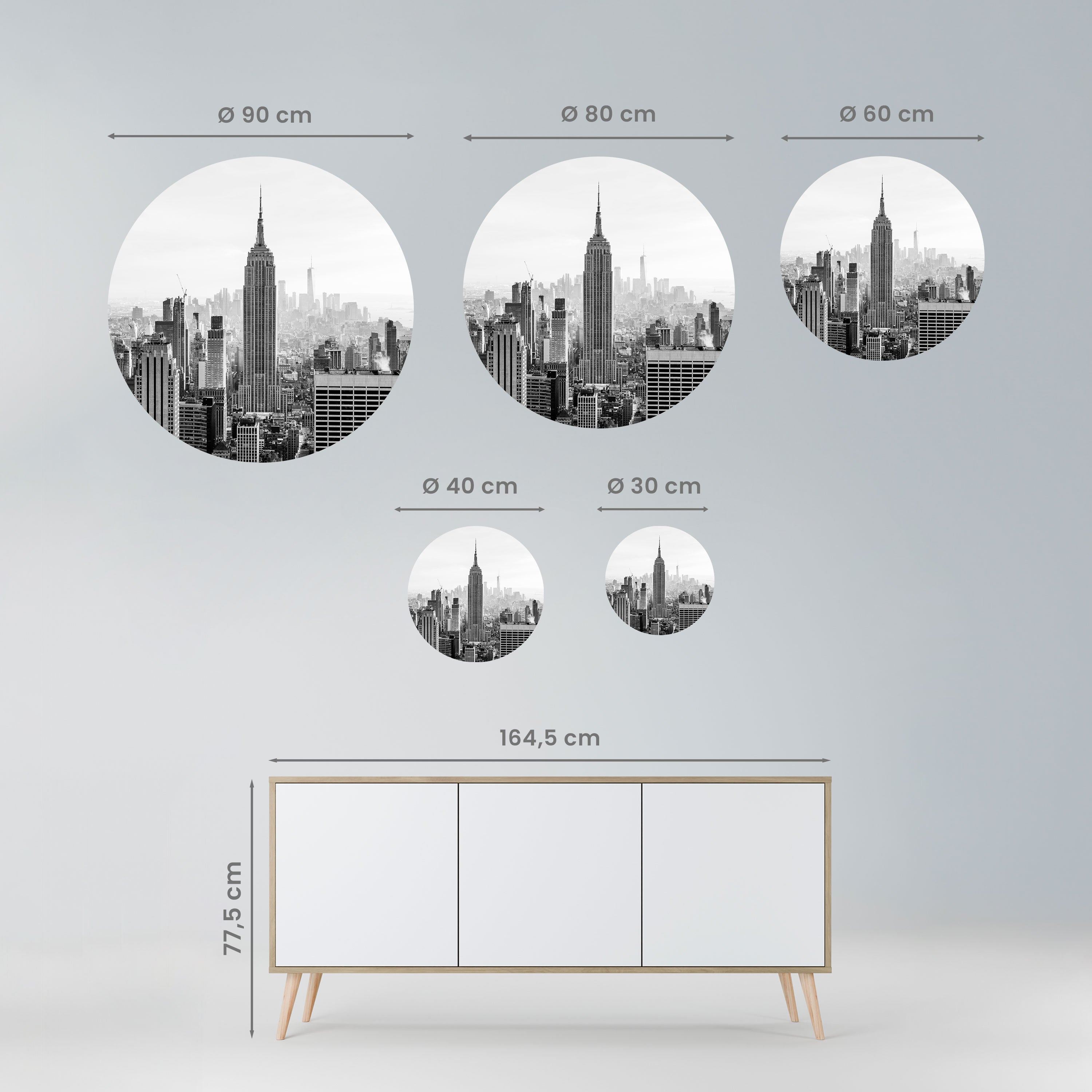 EMPIRE STATE BUILDING Naklejka okrągła