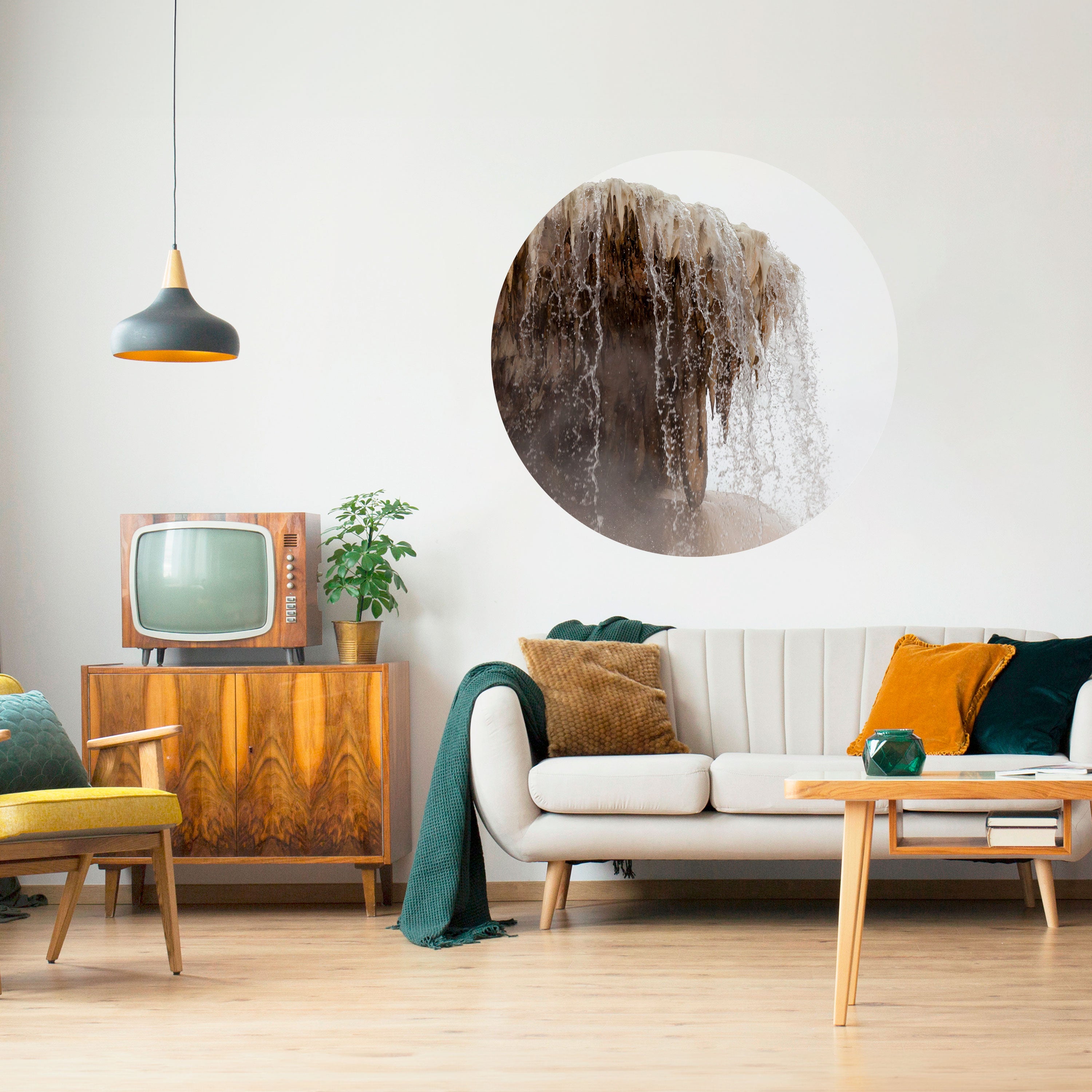 MAMMOTH HOT SPRINGS Naklejka okrągła