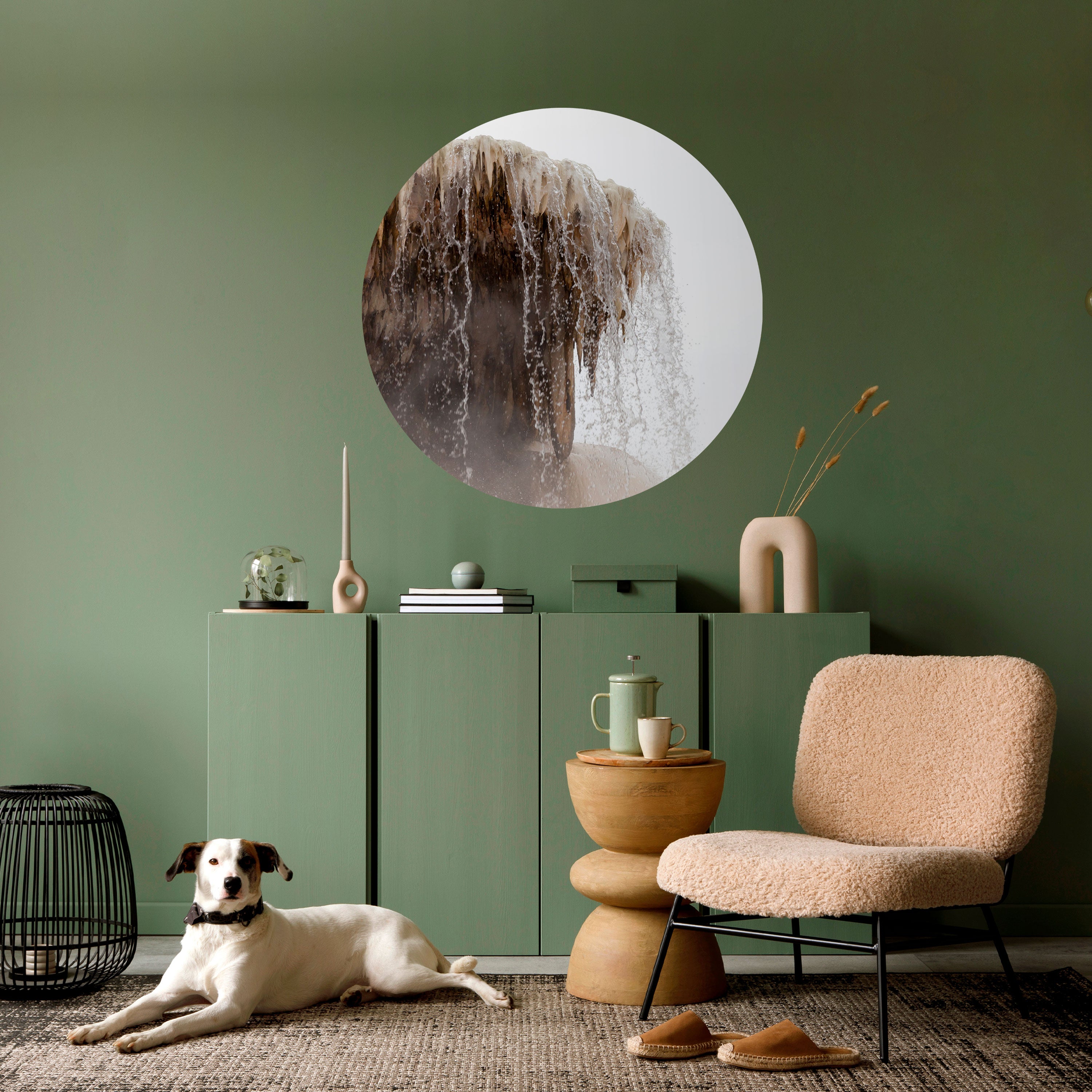 MAMMOTH HOT SPRINGS Naklejka okrągła