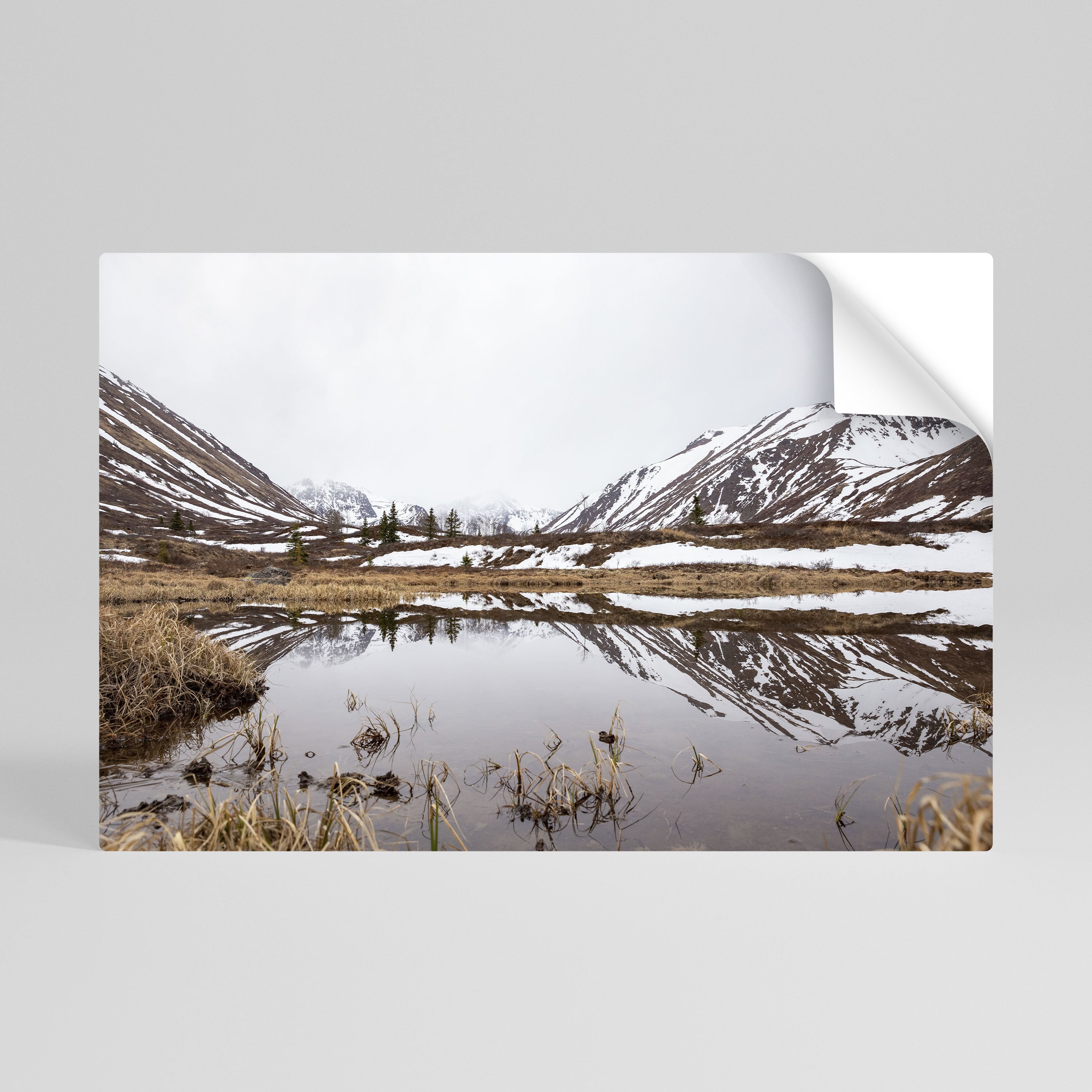 SNOW-KISSED REFLECTIONS Naklejka/Plakat poziomy