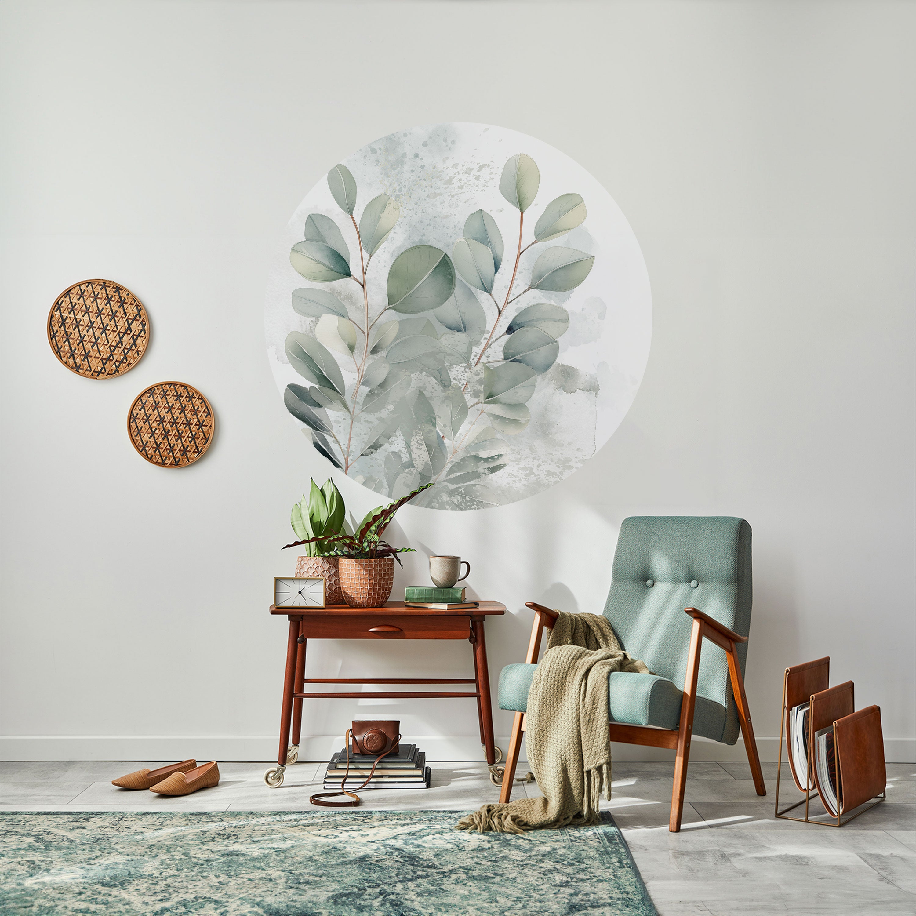 DELIGHTFUL EUCALYPTUS Naklejka okrągła