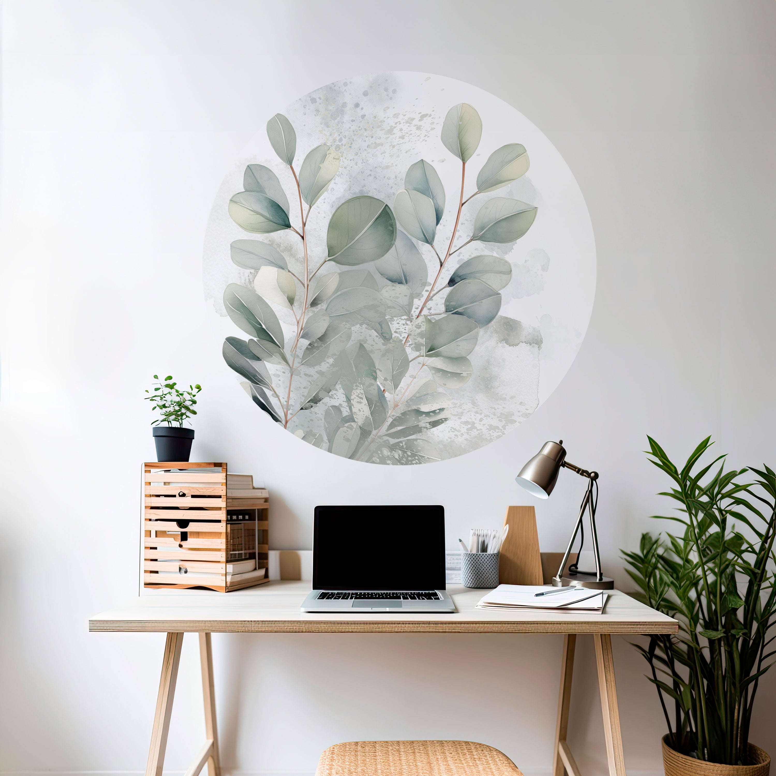 DELIGHTFUL EUCALYPTUS Naklejka okrągła